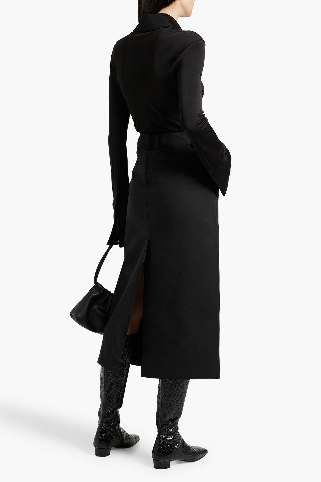 VINCE. Cotton-blend midi skirt