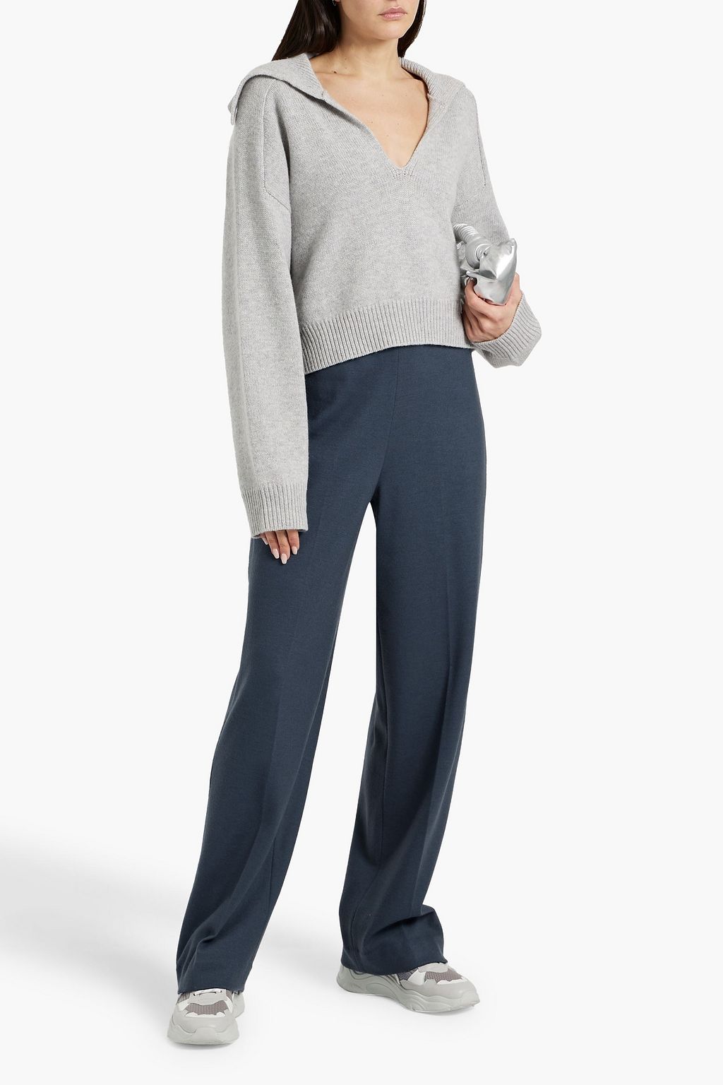VINCE. Wool-blend straight-leg pants