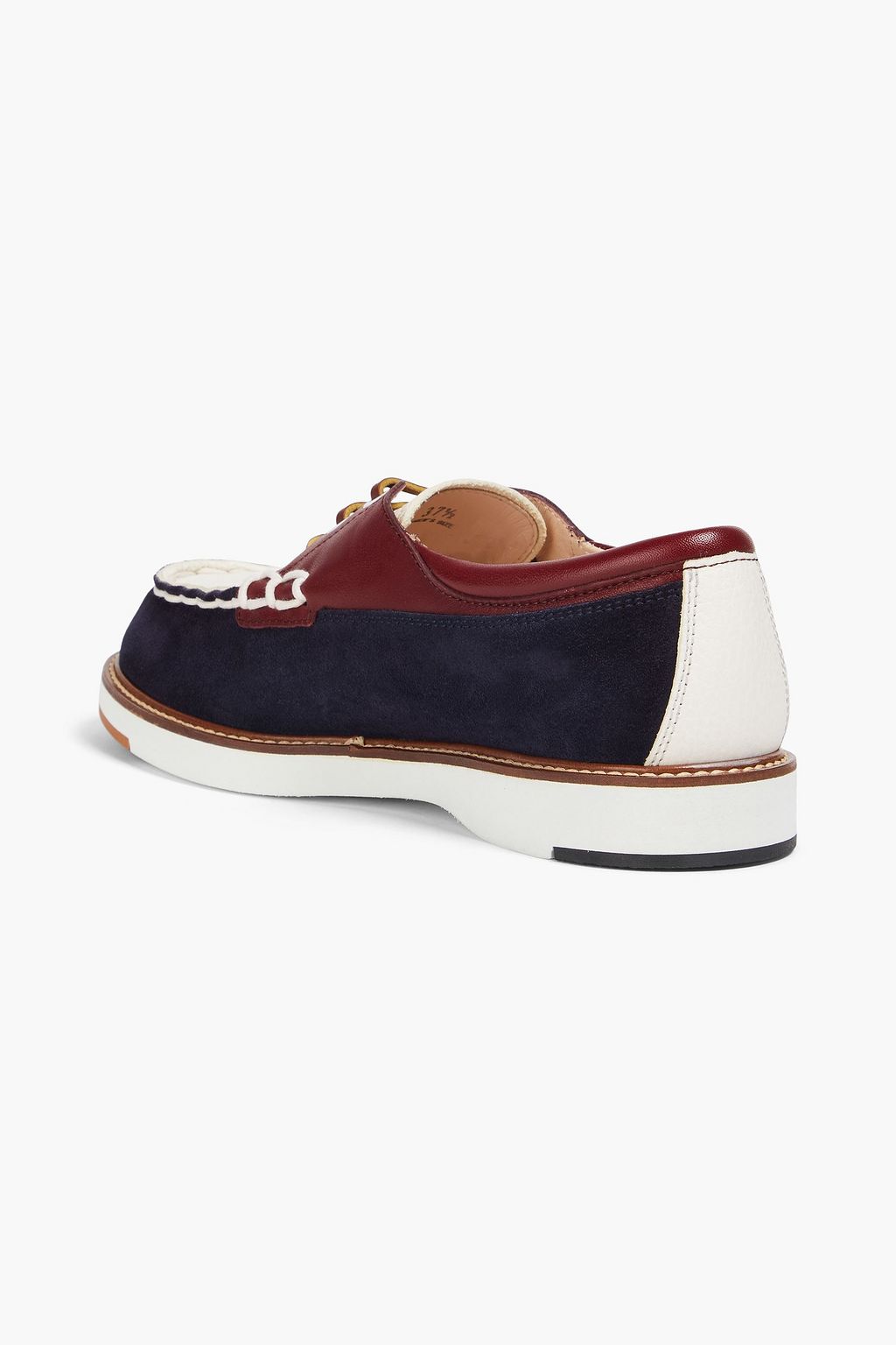 TOD'S حذاء لوفر من الجلد والشامواه بأقسام متباينة الألوان