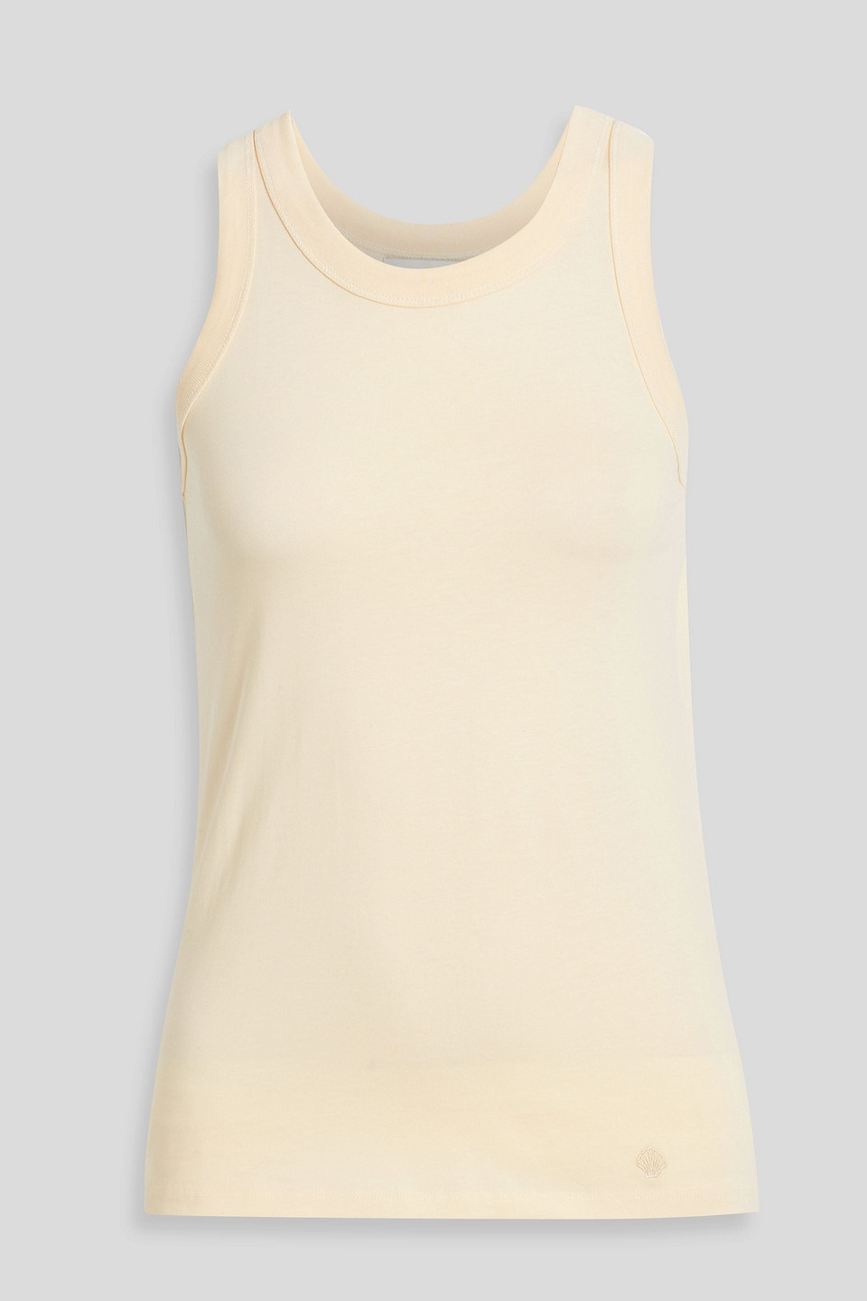 Loulou Studio Poso Pima Cotton-jersey Tank In Ivory