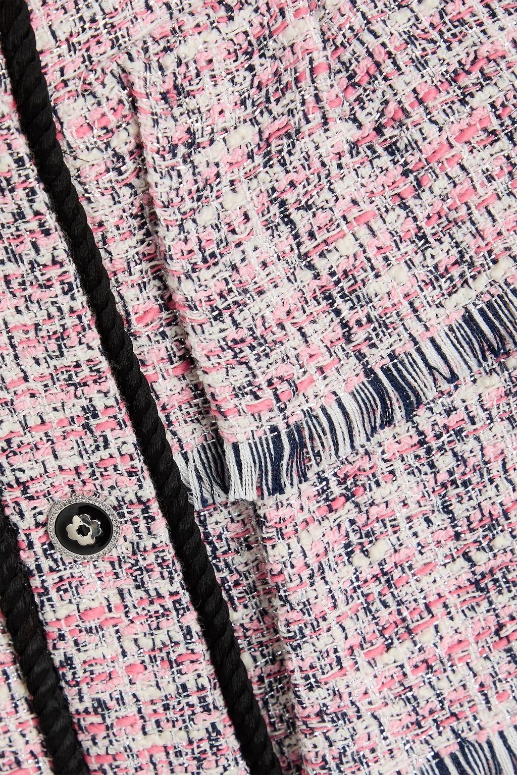 MAJE Gestufter Minirock aus Metallic-Tweed