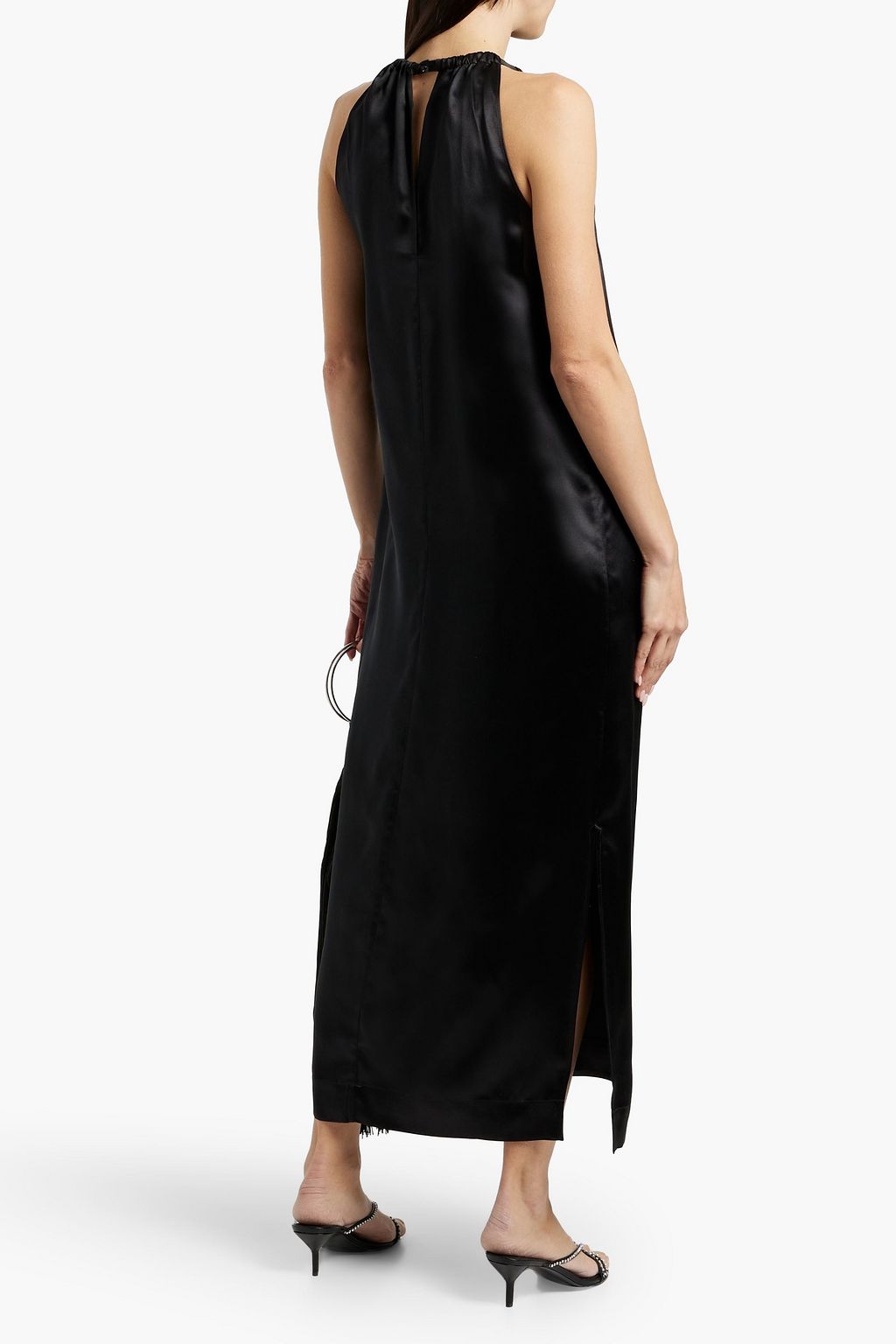 LOULOU STUDIO Silk-blend satin midi dress
