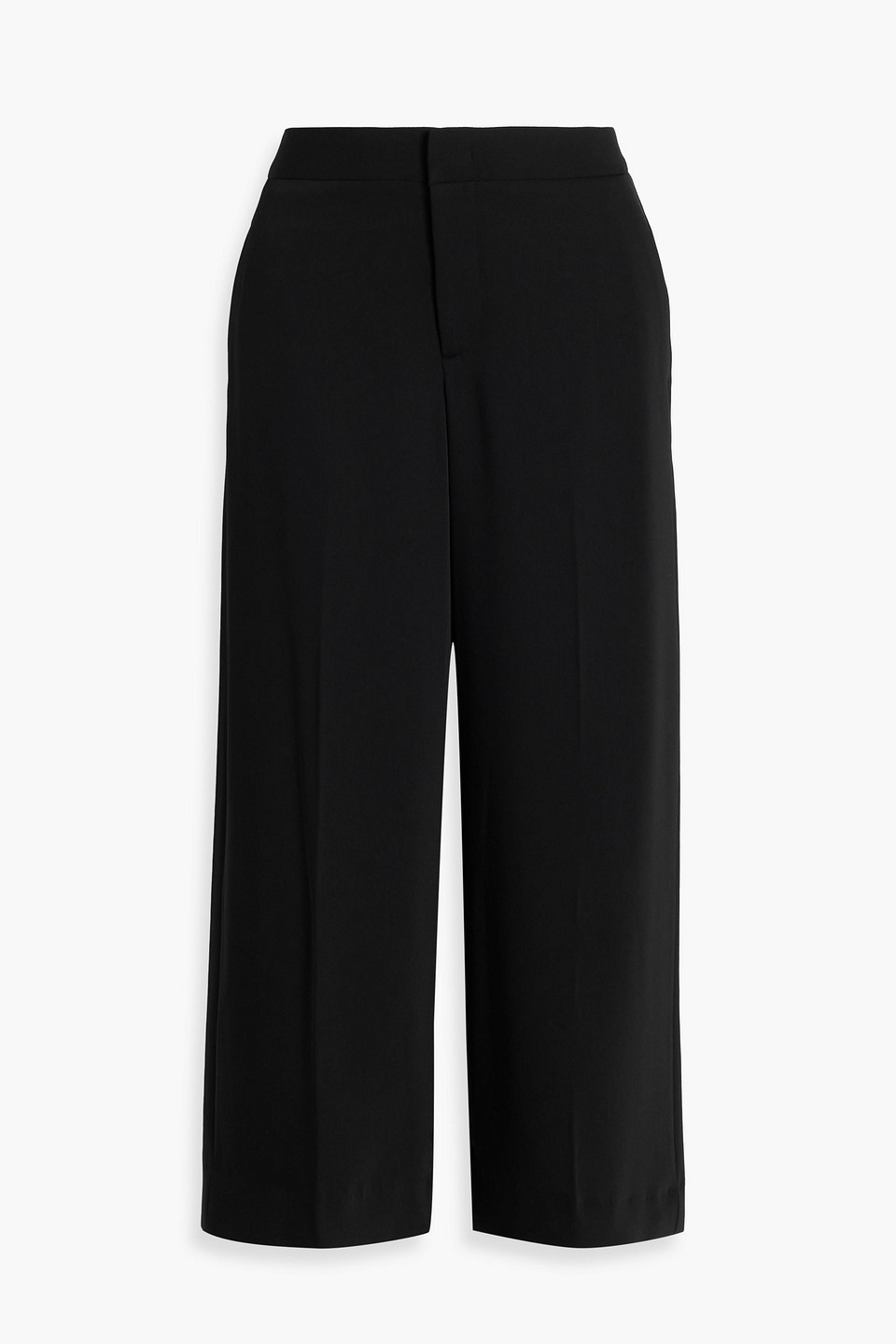 Vince Crepe Wide-leg Pants In Black