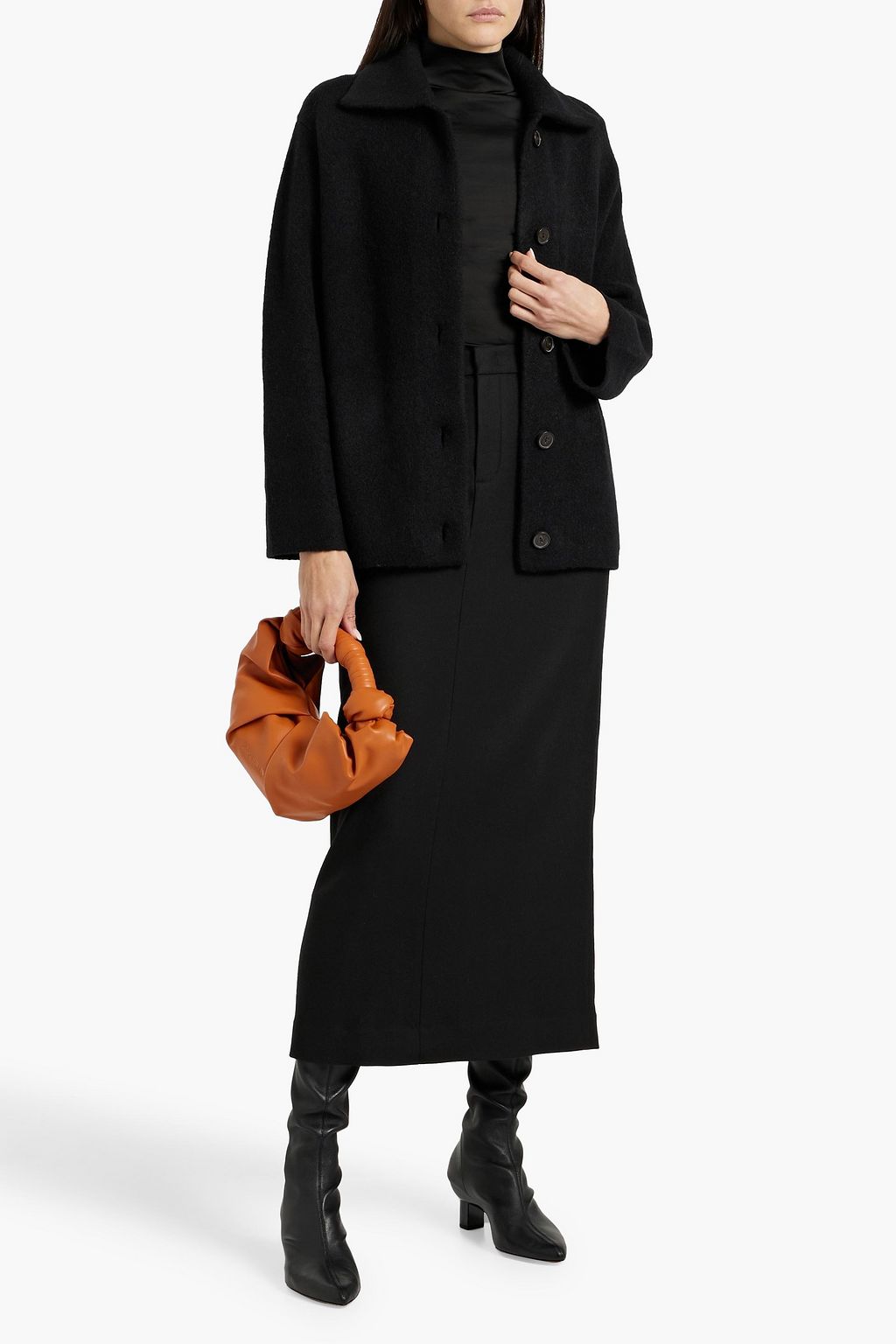 VINCE. Brushed knitted cardigan