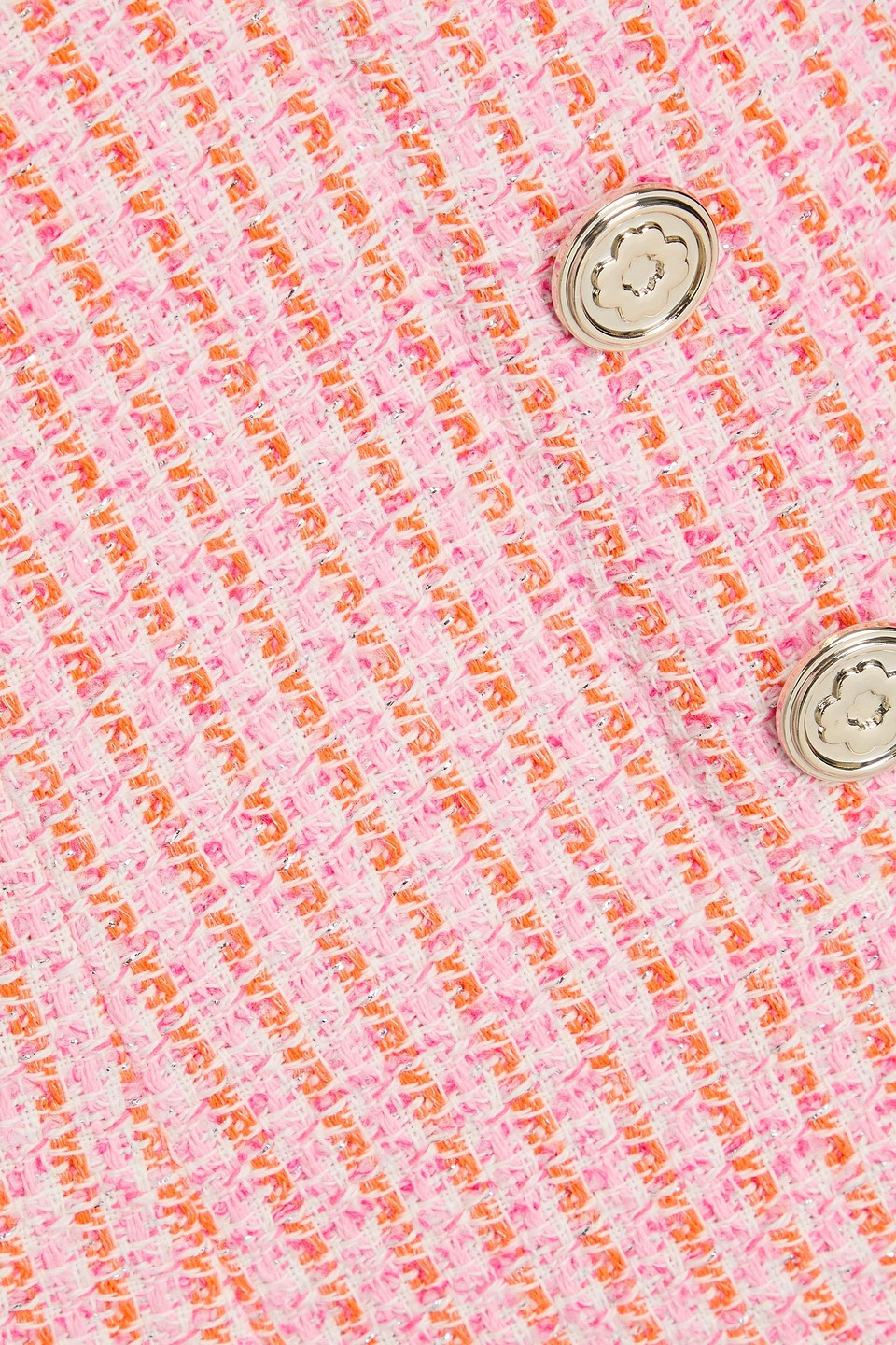 Maje Shorts Aus Tweed Aus Einer Baumwollmischung Mit Metallic-effekt In Baby-pink