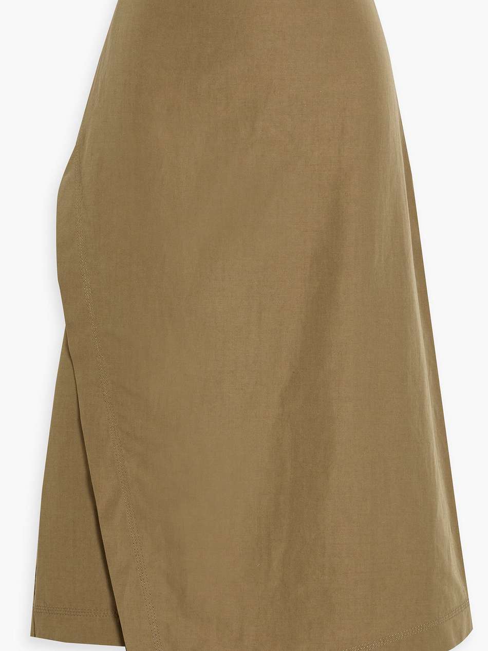wrap-effect woven skirt