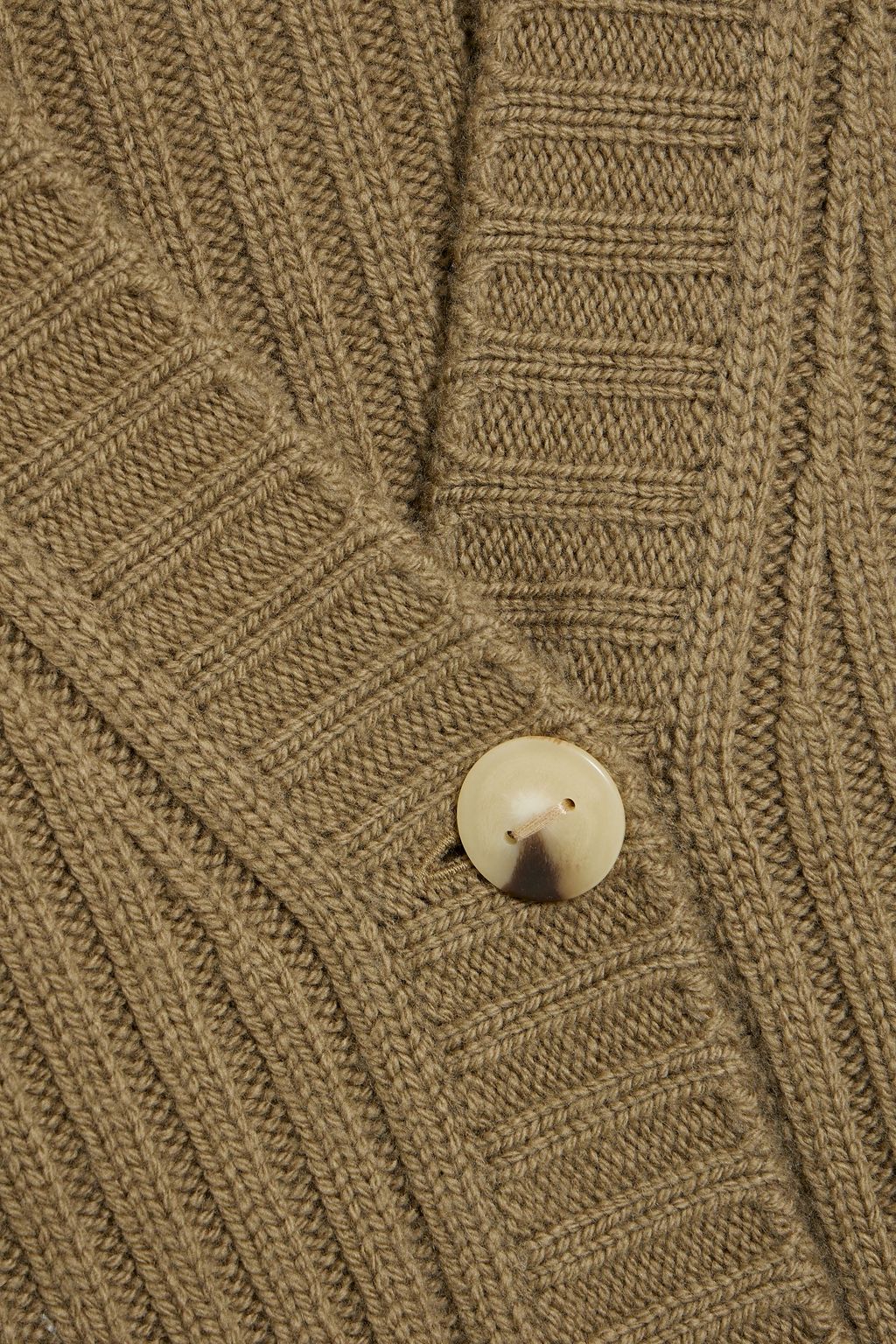 VINCE. Ribbed wool and cashmere-blend cardigan