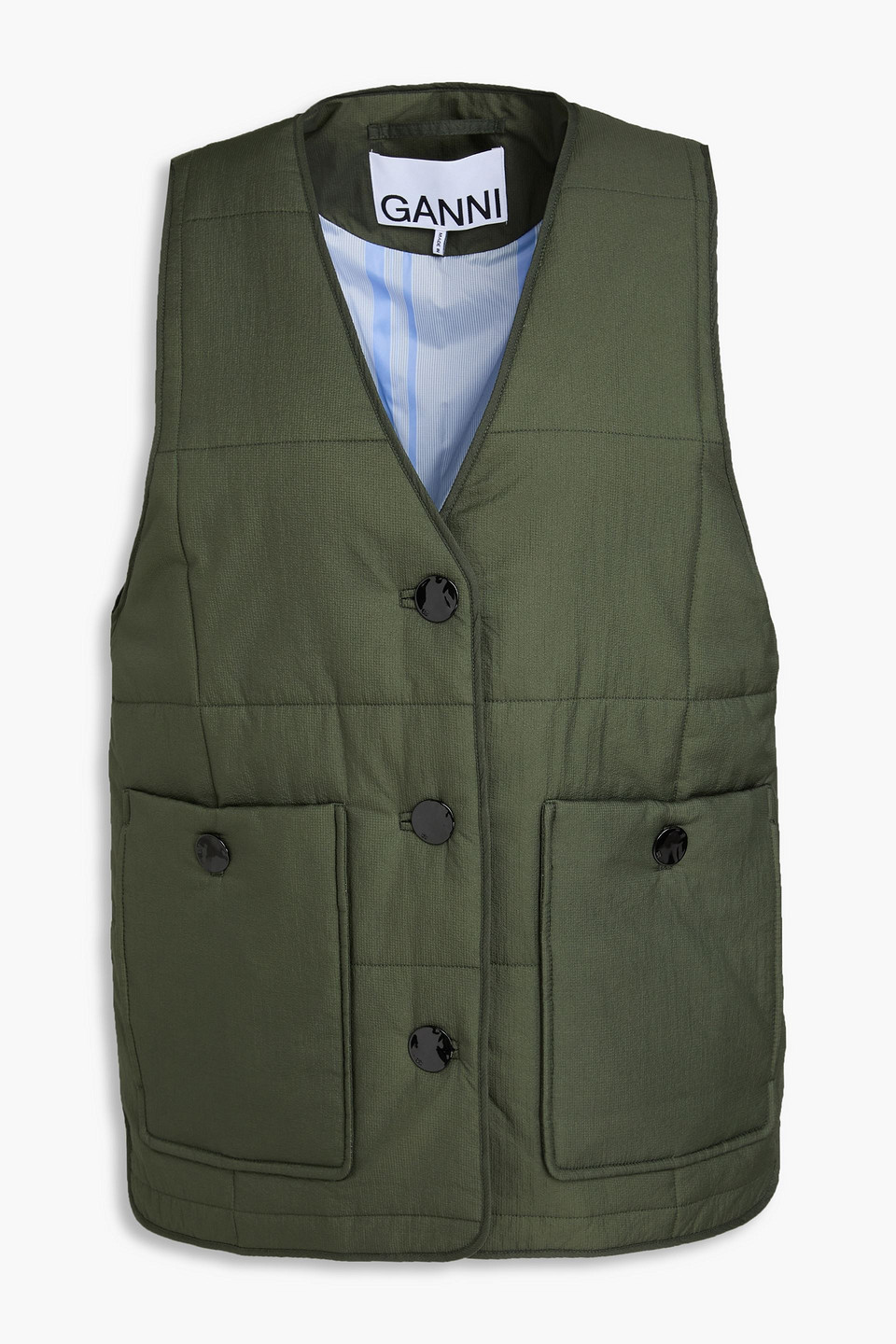 GANNI QUILTED RIPSTOP VEST