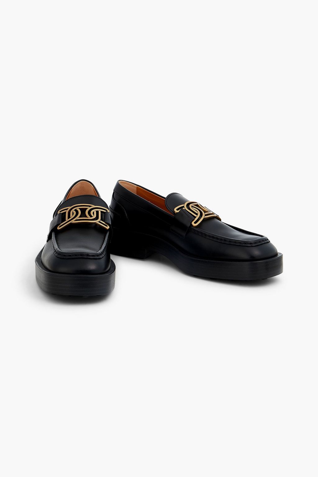 TOD'S Kate embellished leather loafers