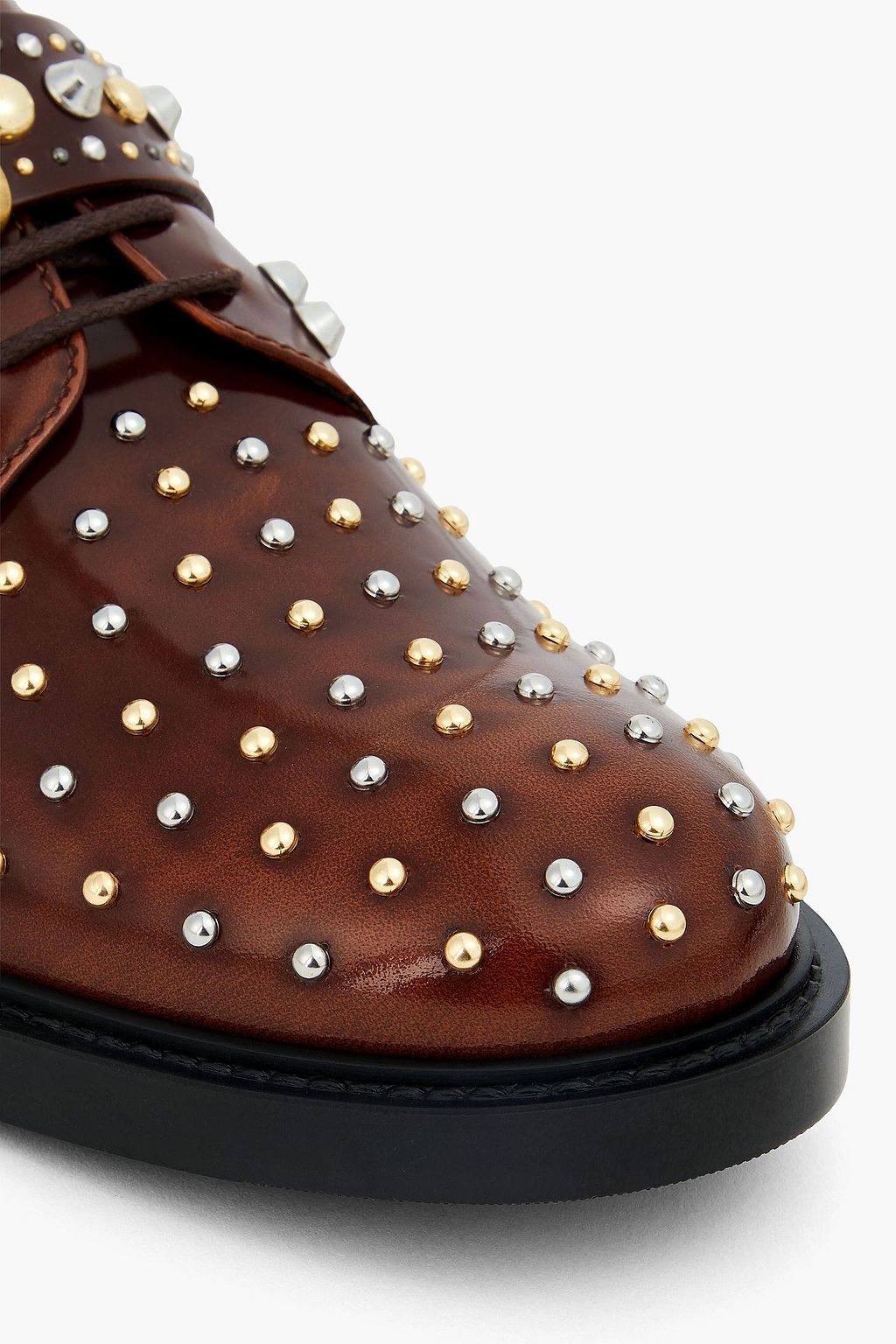 TOD'S バーニッシュドレザー ブローグシューズ