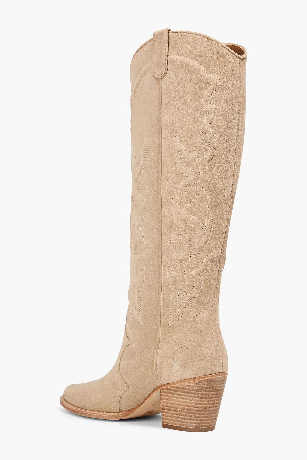 MAJE Embossed suede cowboy boots