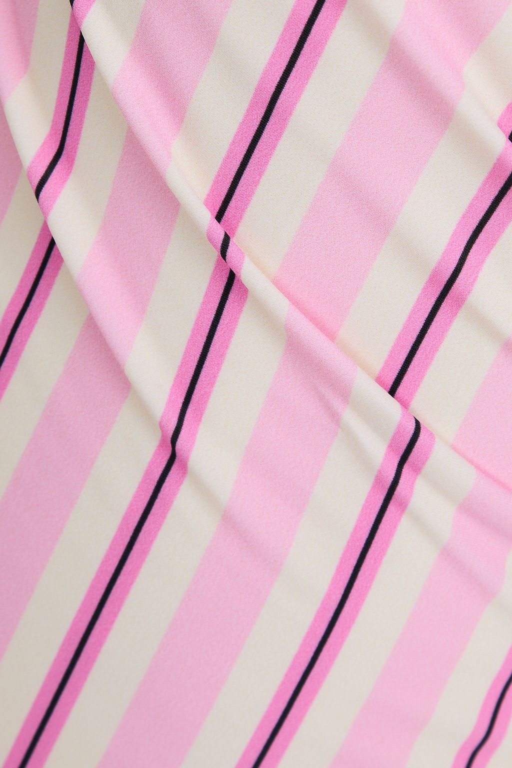 GANNI One-shoulder striped swimsuit