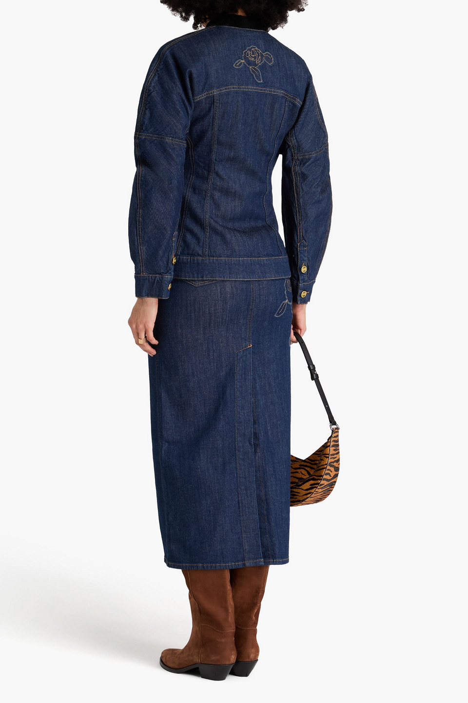 GANNI APPLIQUÉD DENIM JACKET 