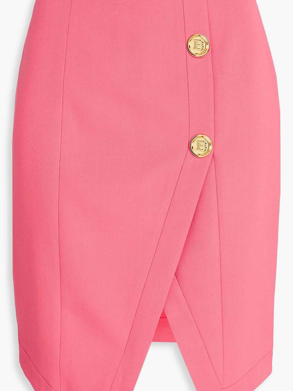 wool-twill pencil skirt