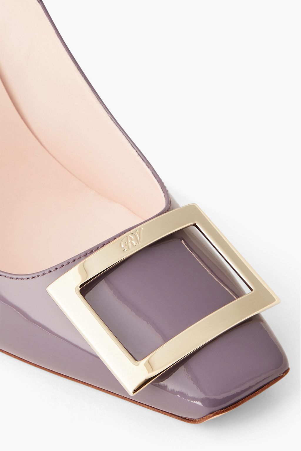 ROGER VIVIER حذاء بامب "بيل فيفييه ترومبيت" من الجلد اللامع بتصميم مزركش