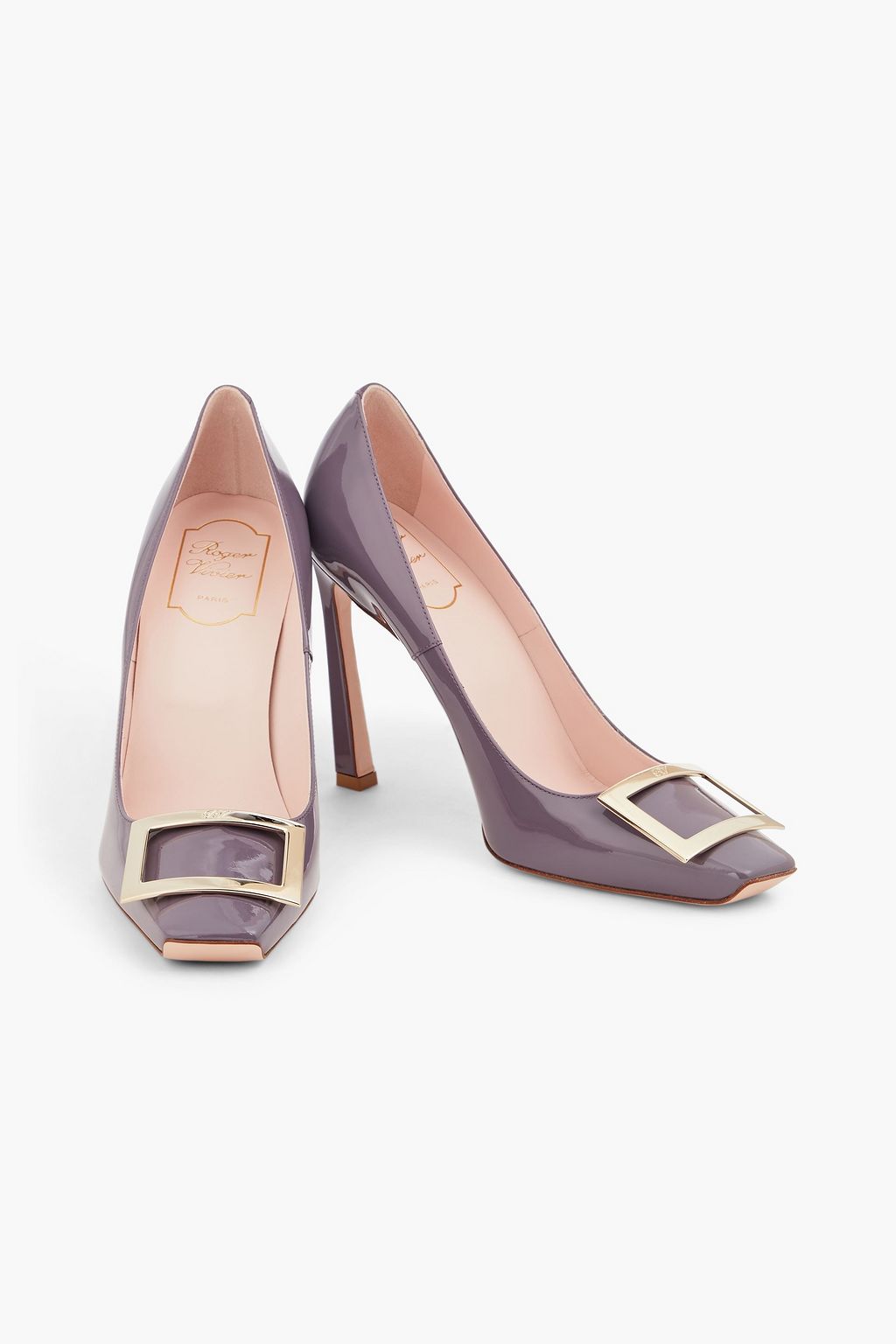 ROGER VIVIER حذاء بامب "بيل فيفييه ترومبيت" من الجلد اللامع بتصميم مزركش