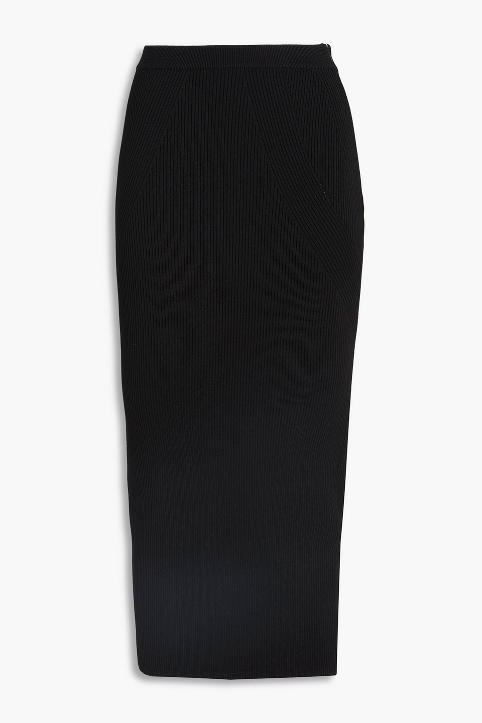 ALEXANDER MCQUEEN RIBBED WOOL-BLEND MIDI PENCIL SKIRT