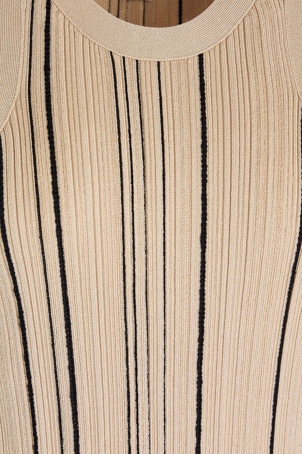 TOTEME Naia striped ribbed-knit midi dress