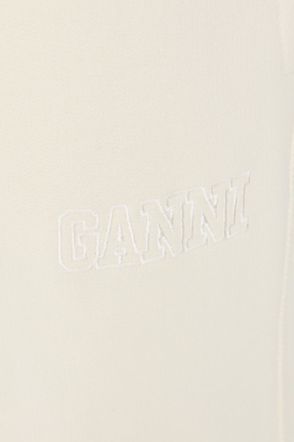 GANNI Cotton-blend fleece track pants