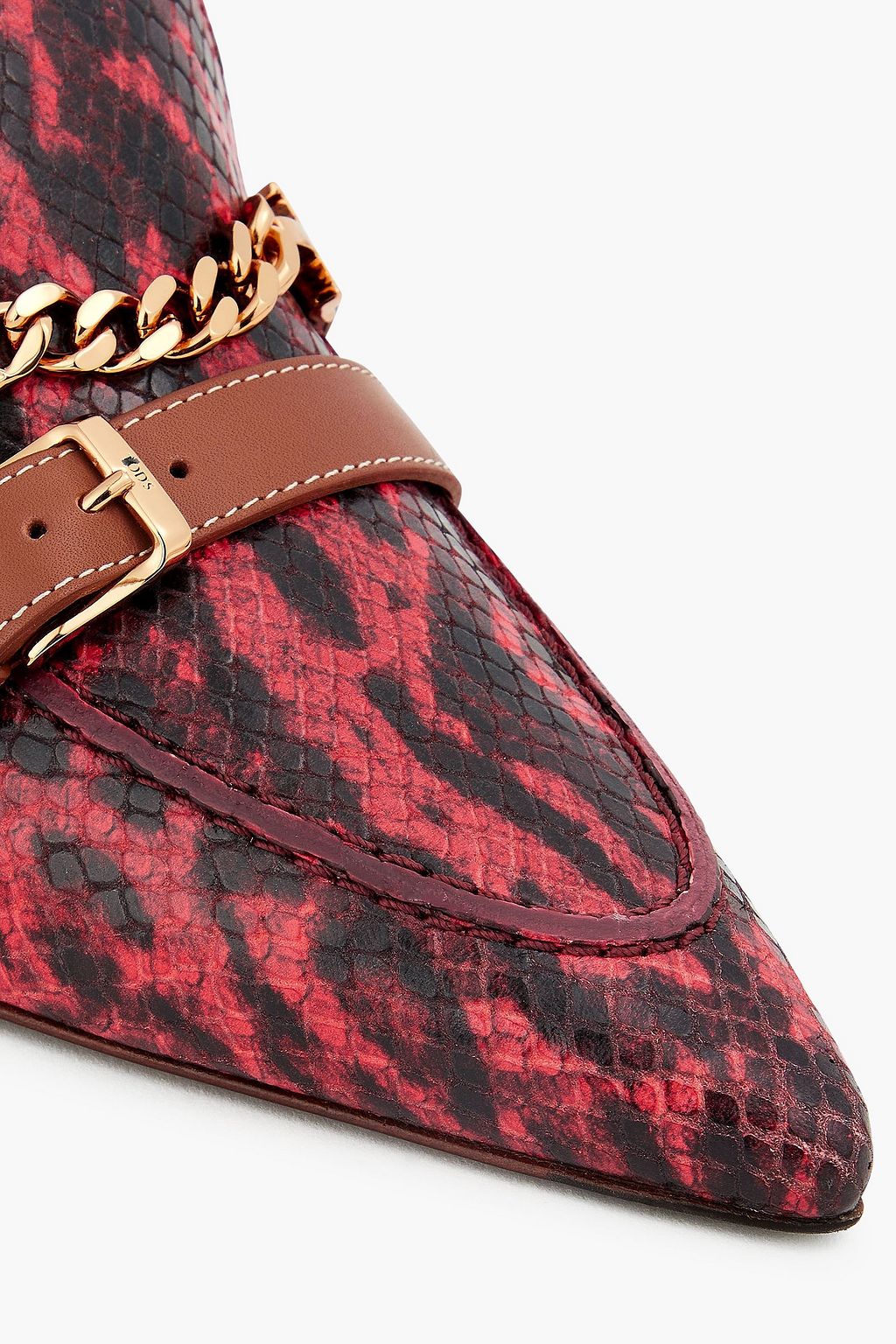 TOD'S スネーク風レザー パンプス