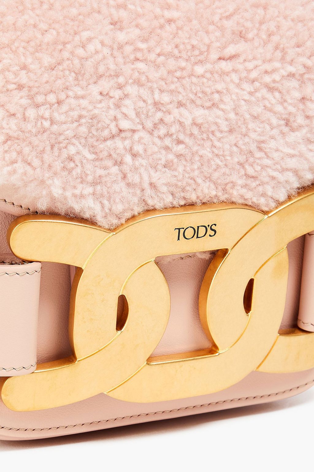 TOD'S حقيبة كروس بودي "كيت" من الجلد وصوف ناعم