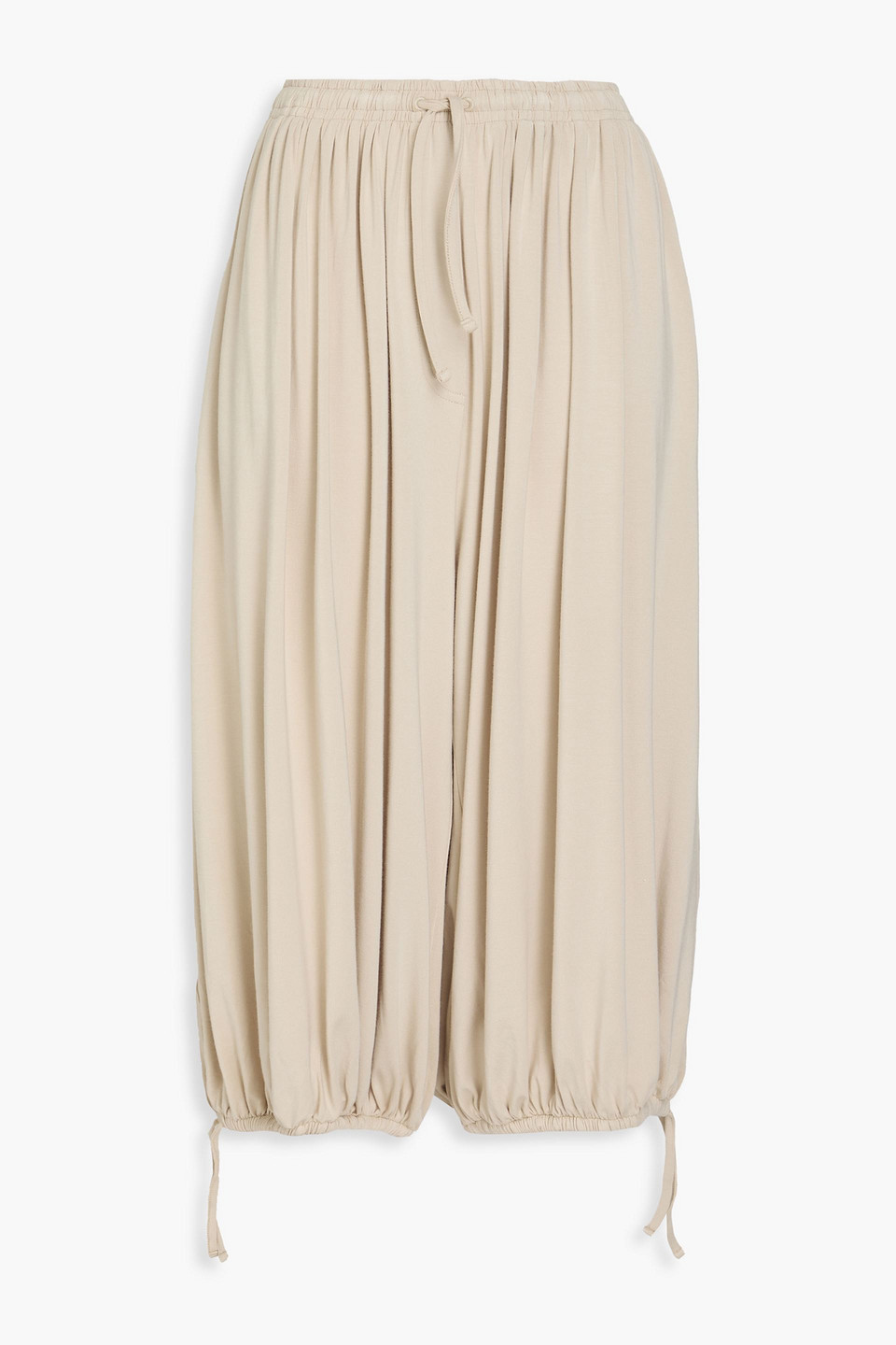 Totême Culottes Aus Stretch-jersey Mit Raffung In Beige