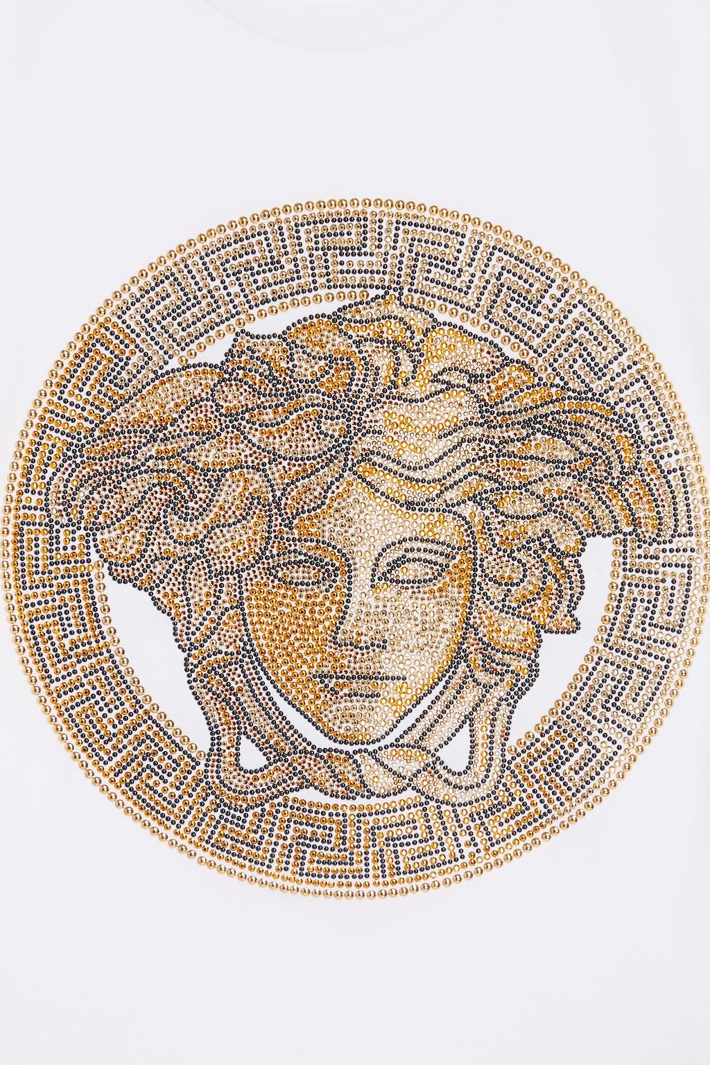 VERSACE تي شيرت من القطن والجيرسي بتصميم مزركش
