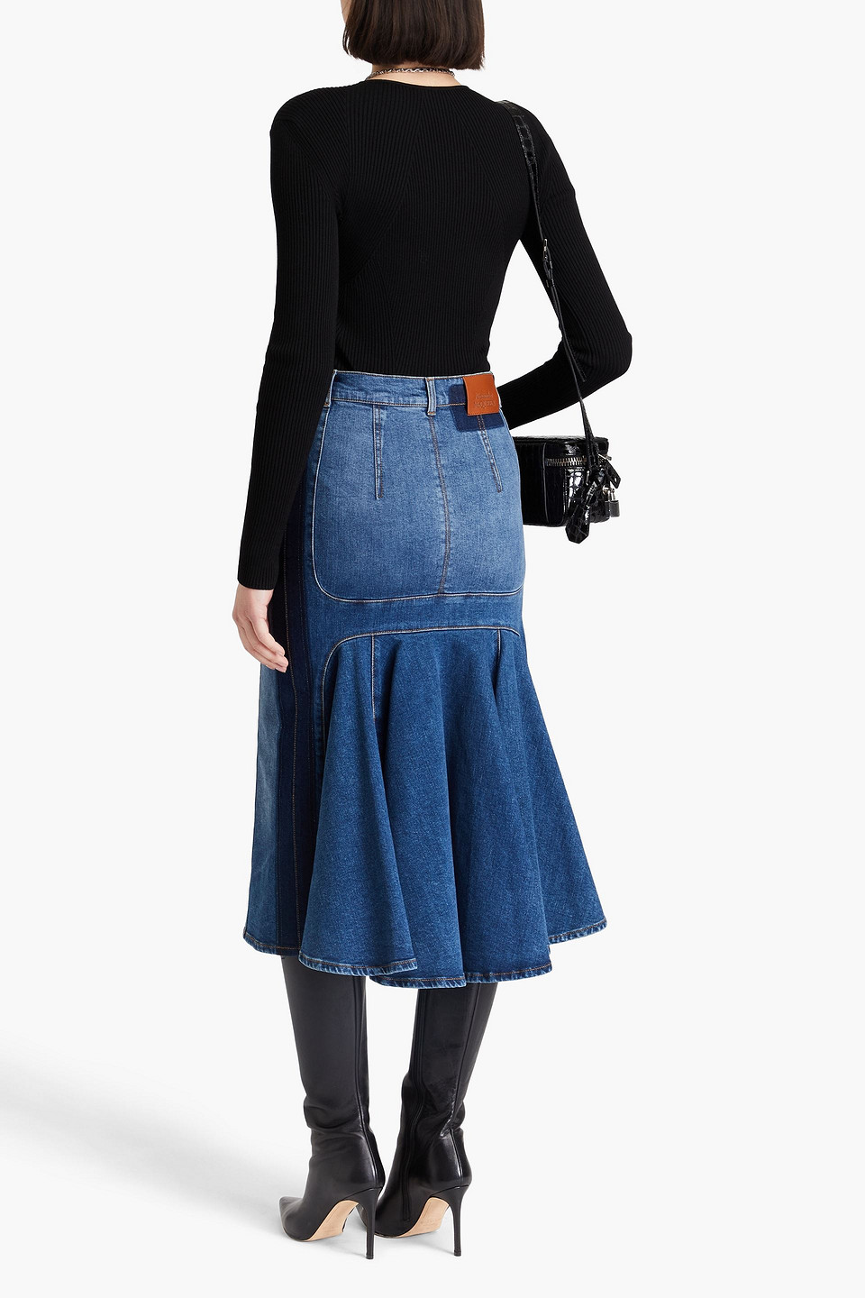 ALEXANDER MCQUEEN CUTOUT RIBBED WOOL-BLEND SWEATER