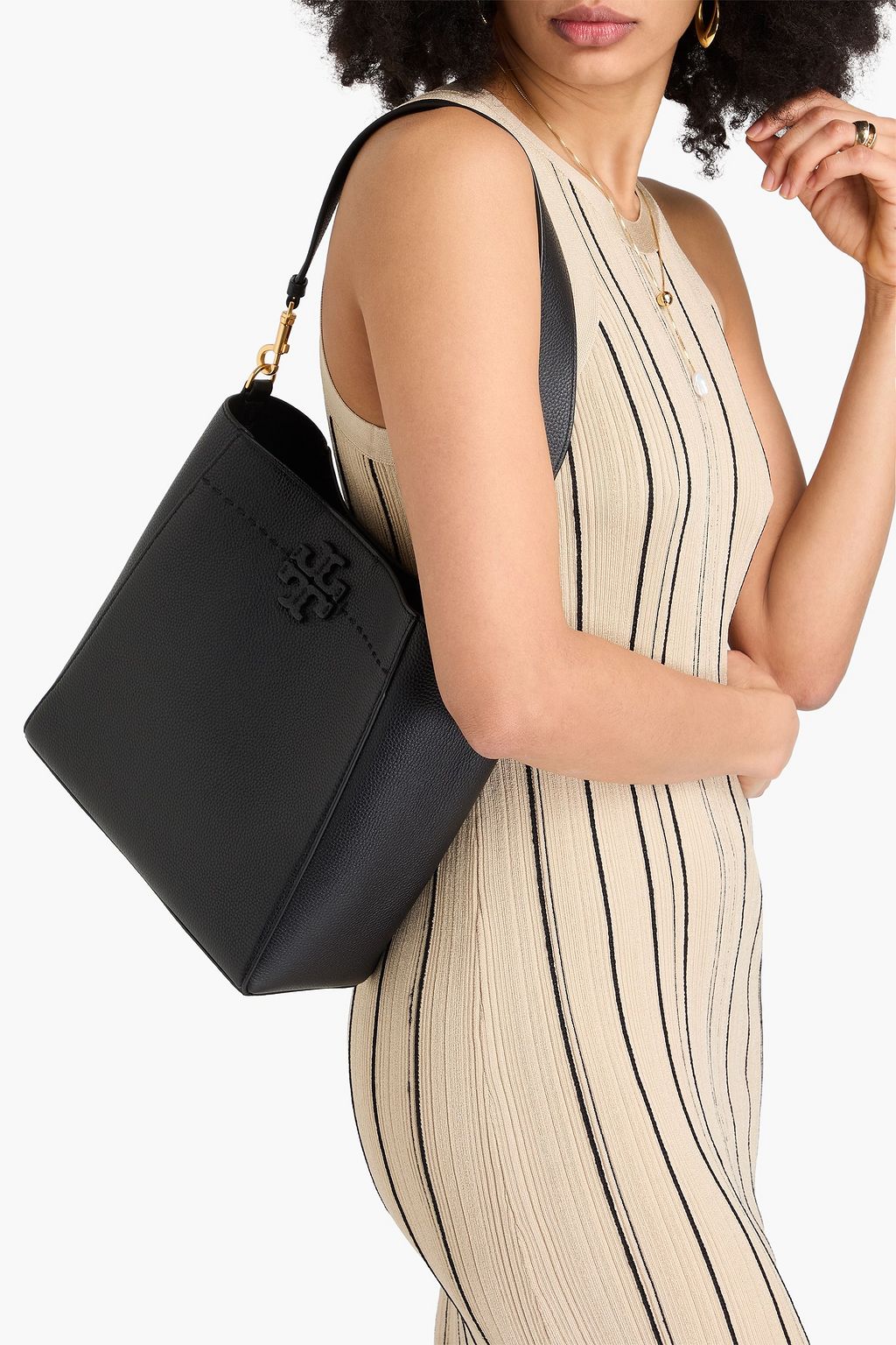 TORY BURCH Beuteltasche aus Narbenleder