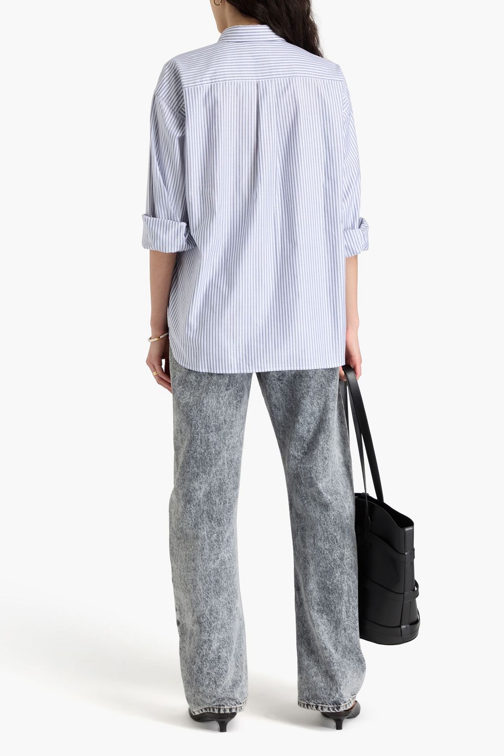 TOTEME Striped cotton-poplin shirt
