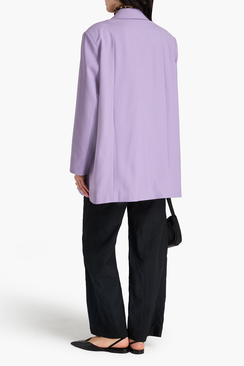  Ganni - Doppelreihiger Blazer Aus Twill - Lila - L/xl 