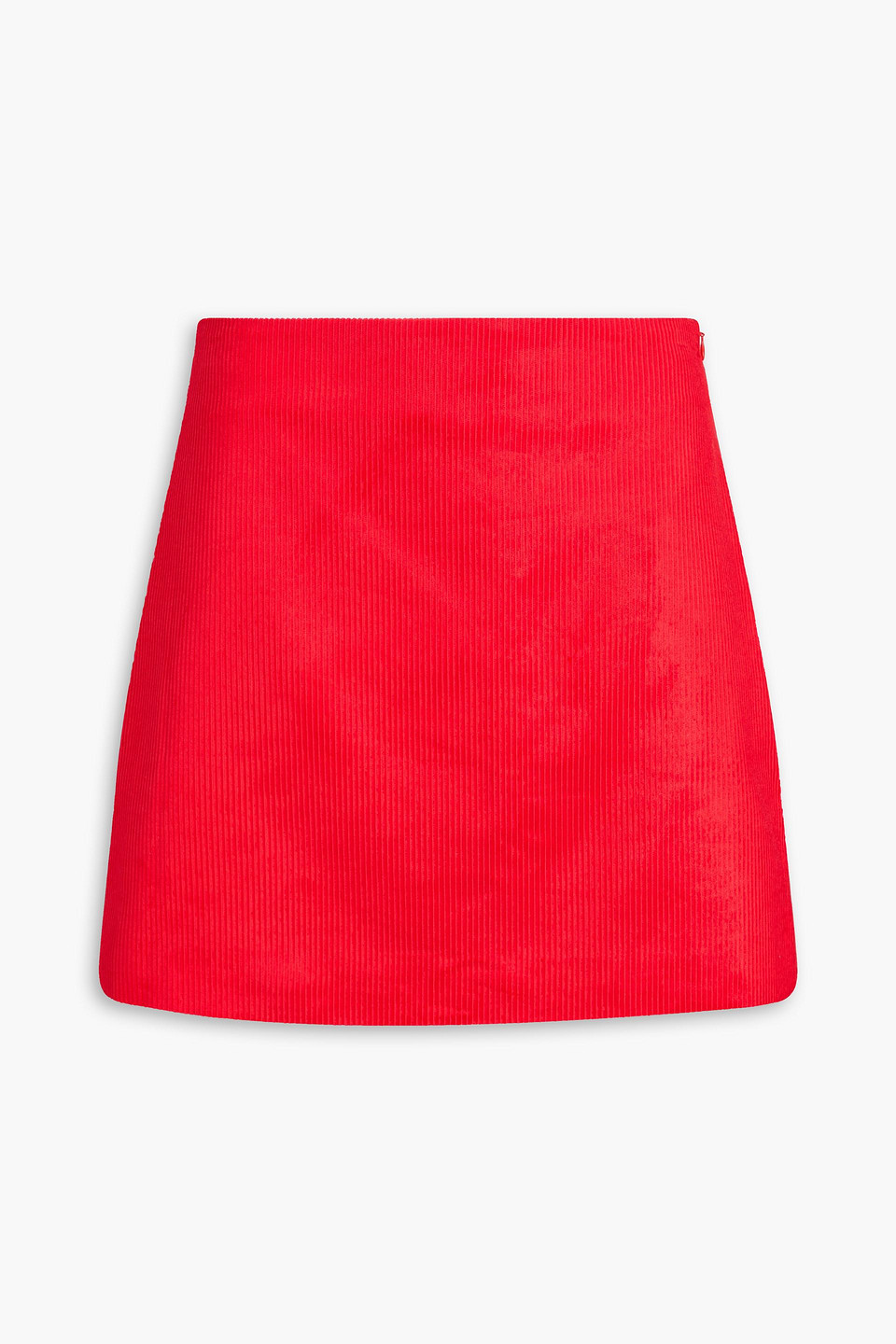Cotton-blend corduroy mini skirt