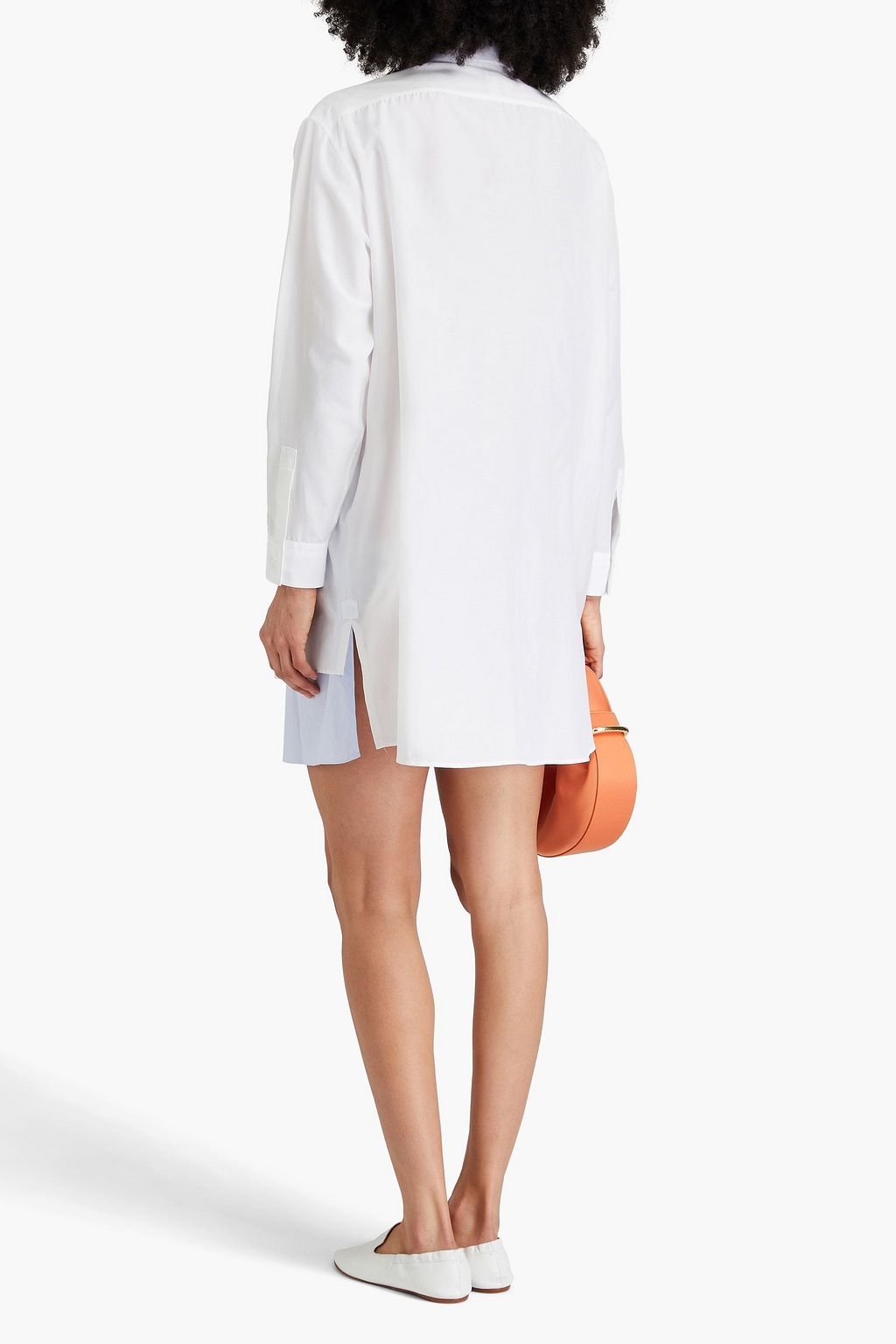 LOEWE Mehrlagiges Hemdkleid aus Popeline aus einer Baumwoll-Seidenmischung in Minilänge