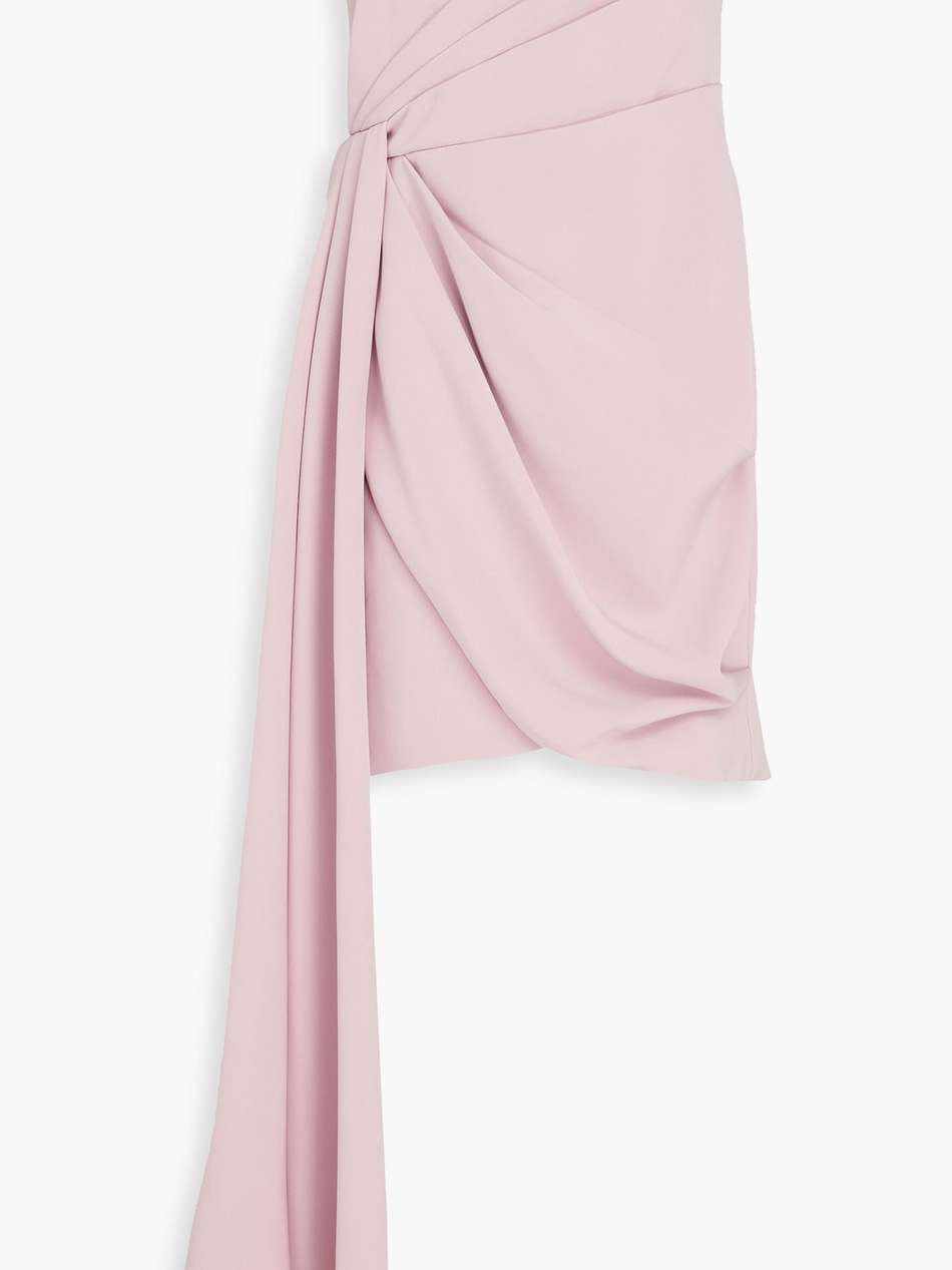 nitara strapless draped crepe mini dress