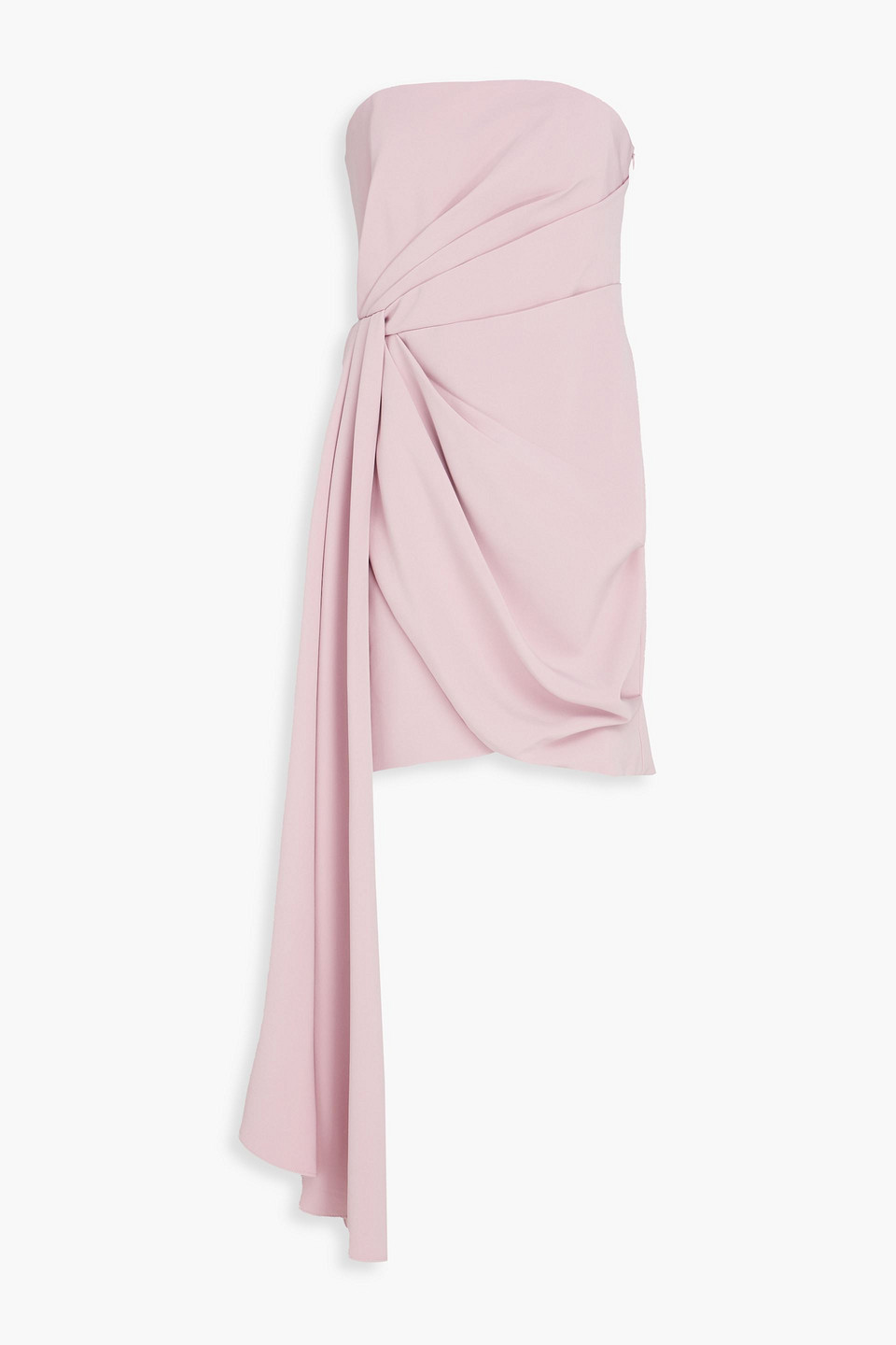 Nitara strapless draped crepe mini dress