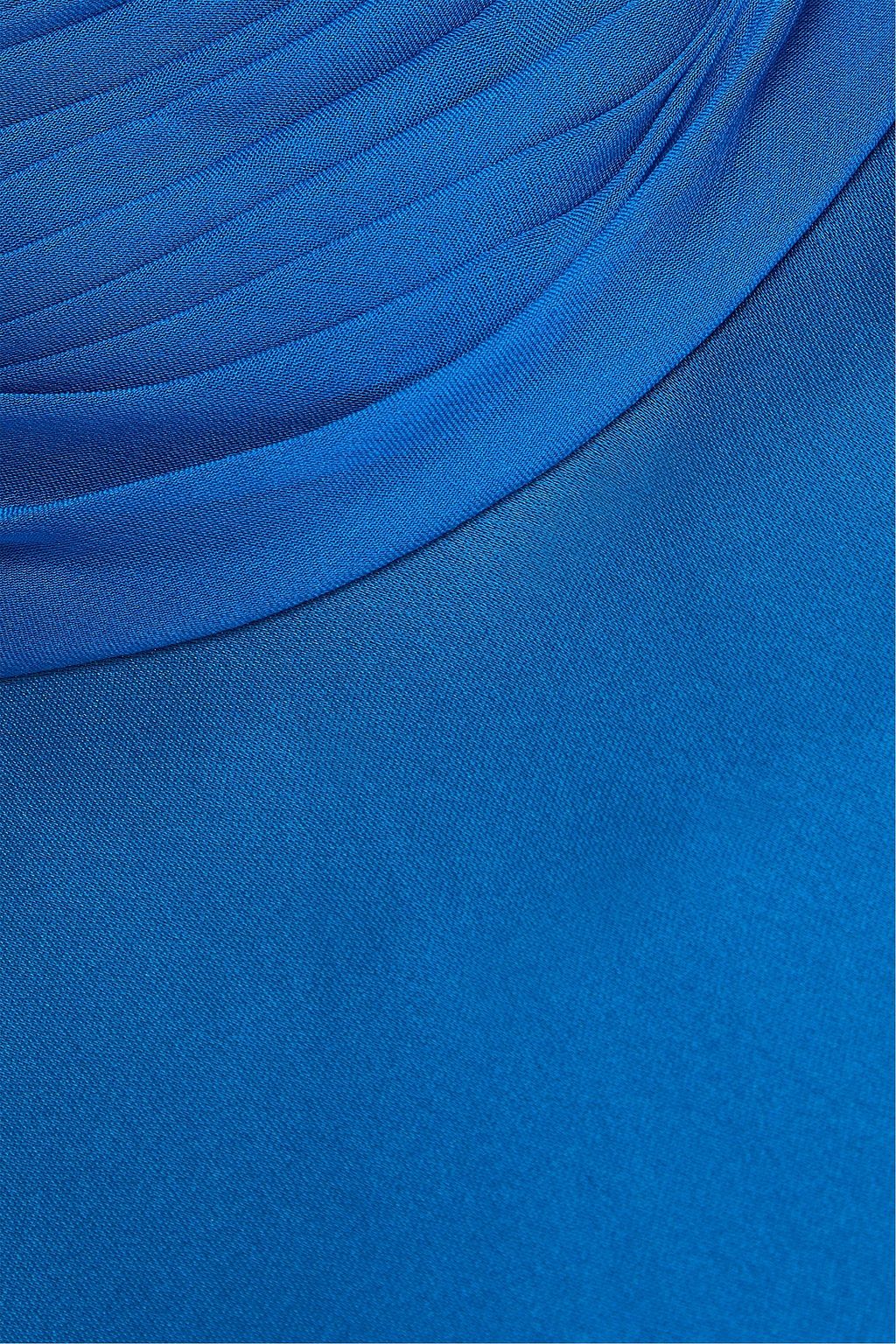 HALSTON Speranza draped chiffon and satin gown