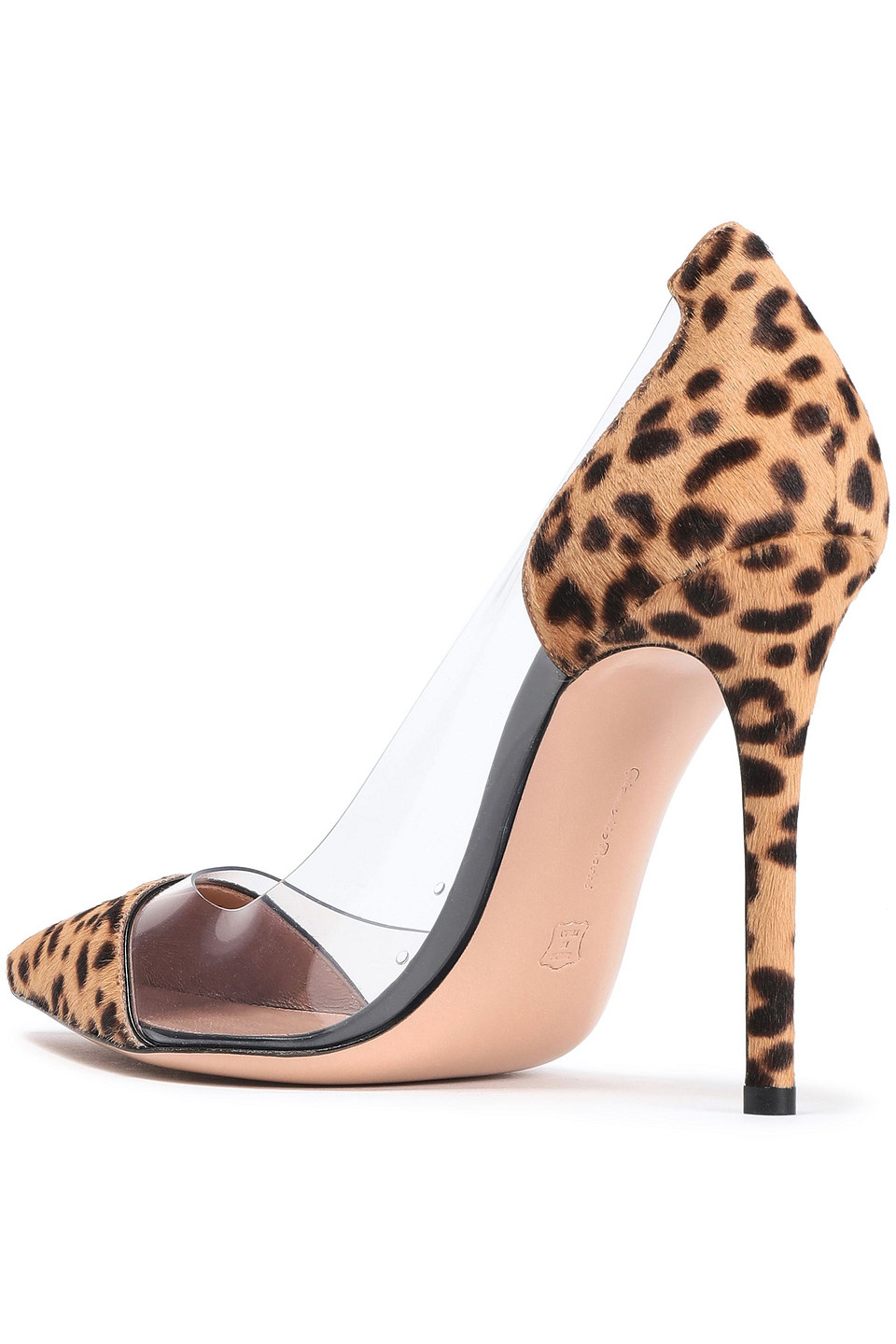Gianvito Rossi Plexi Leopard-print Calf Hair And Pvc Pumps In Animal Print