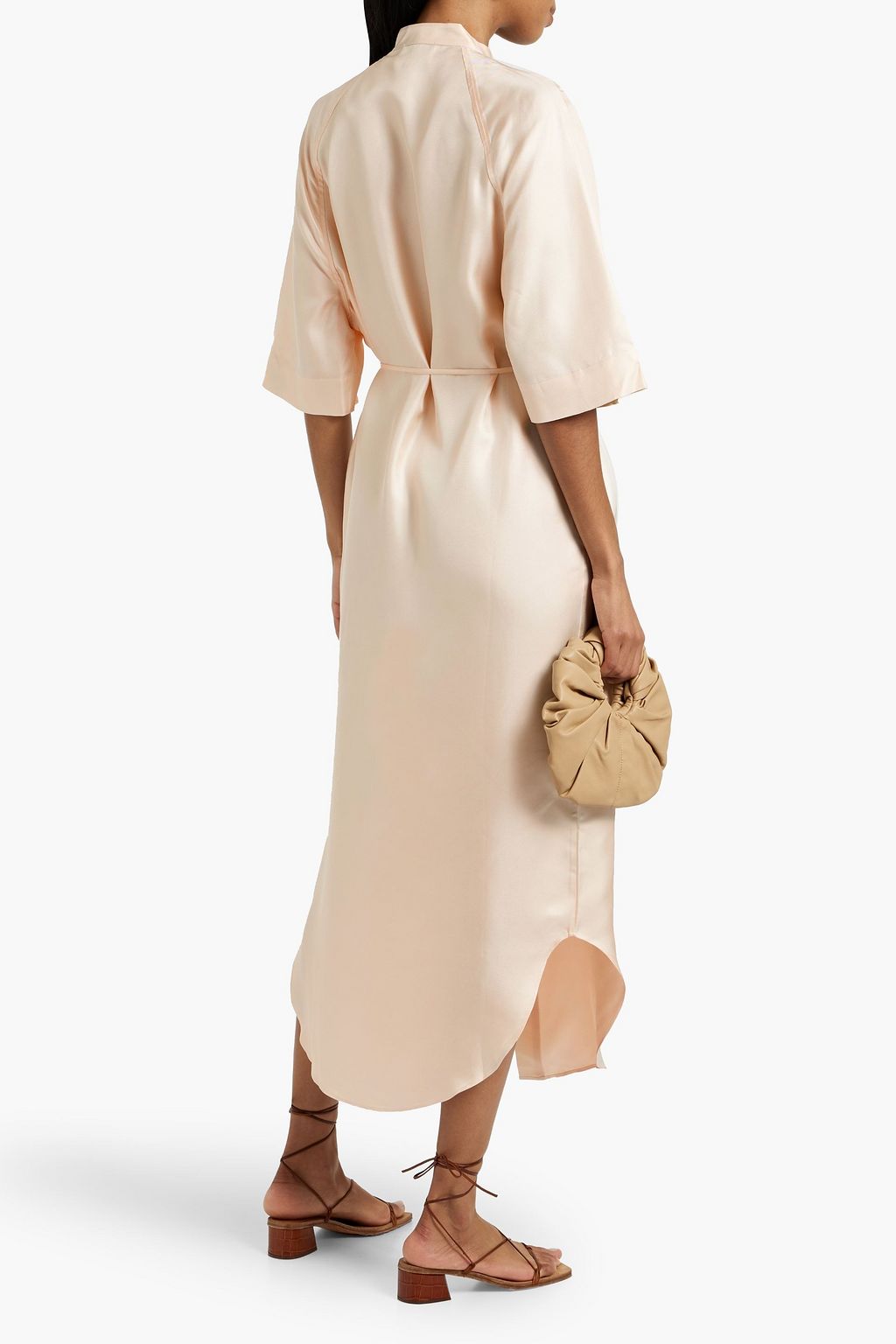 LOULOU STUDIO Durion silk-twill midi shirt dress