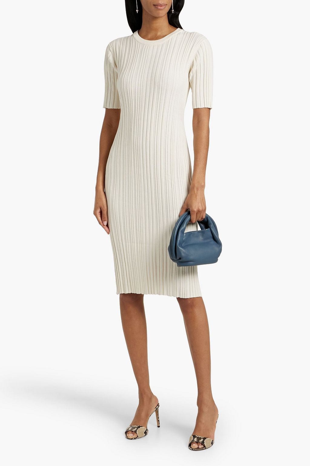 LOULOU STUDIO Elea ribbed silk-blend dress