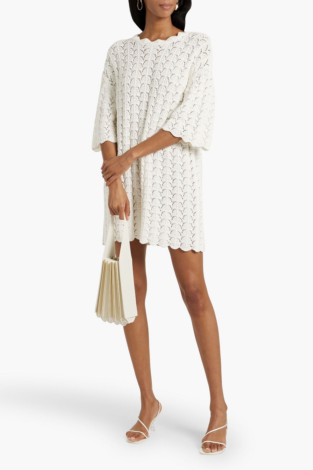 LOULOU STUDIO Doni crocheted cotton mini dress