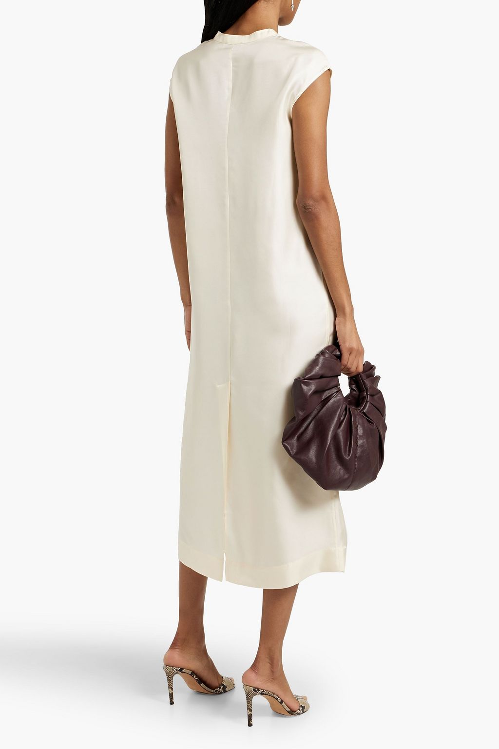 LOULOU STUDIO Demeter lace-up silk-twill midi dress