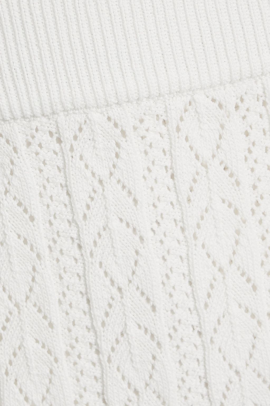 LOULOU STUDIO Dera ribbed pointelle-knit midi skirt