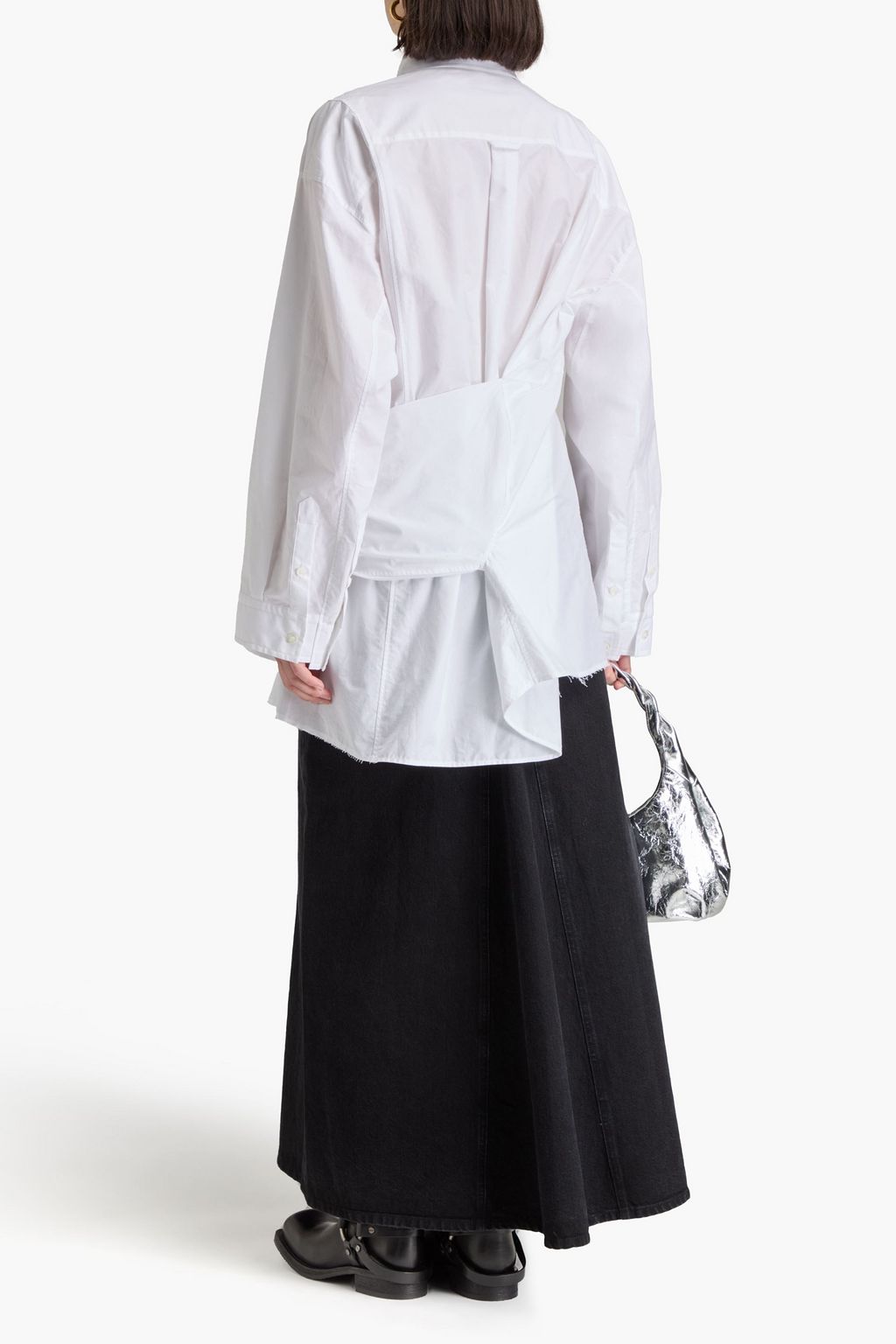 BALENCIAGA Tie-front cotton shirt