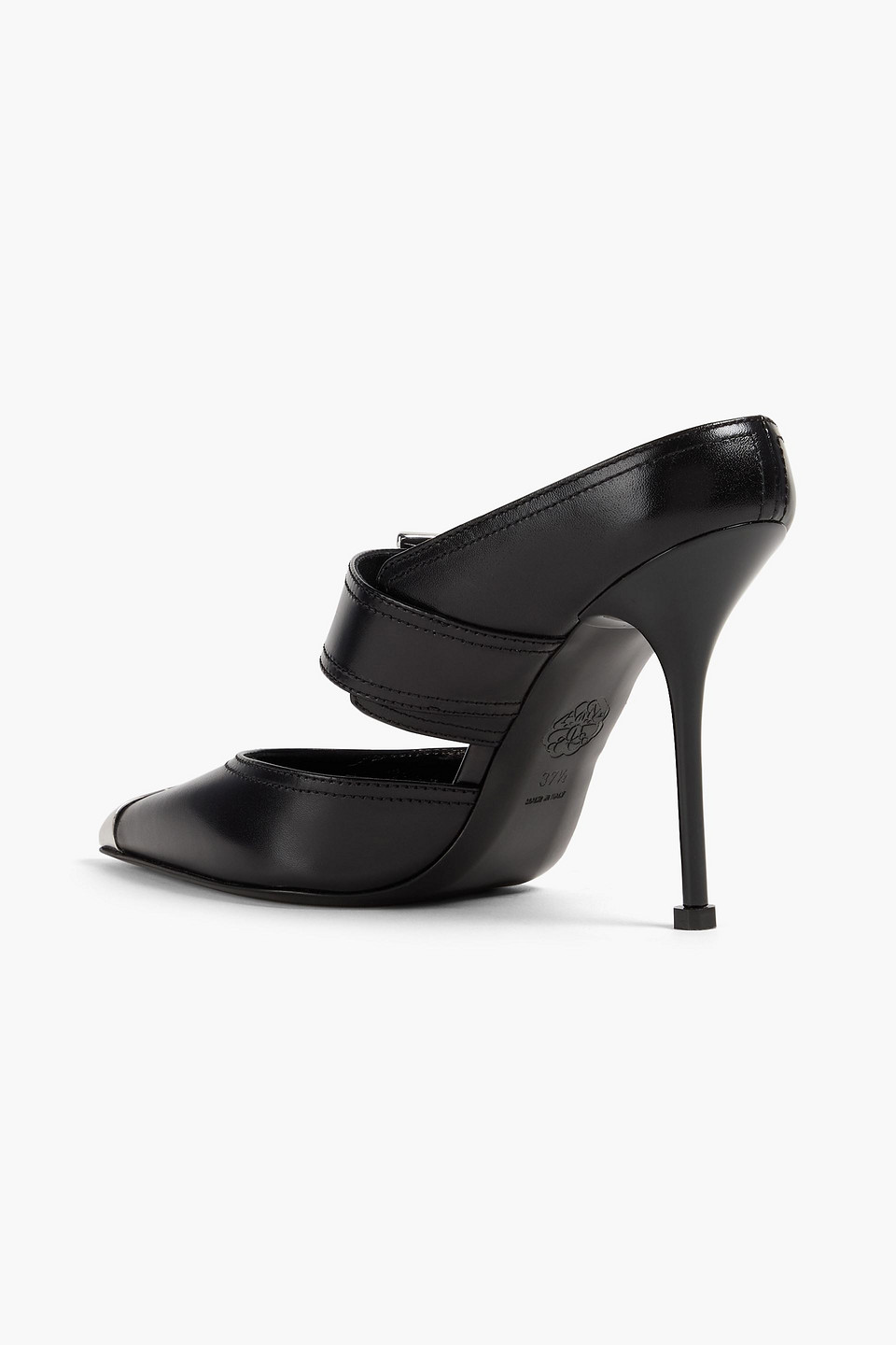 ALEXANDER MCQUEEN EMBELLISHED LEATHER MULES