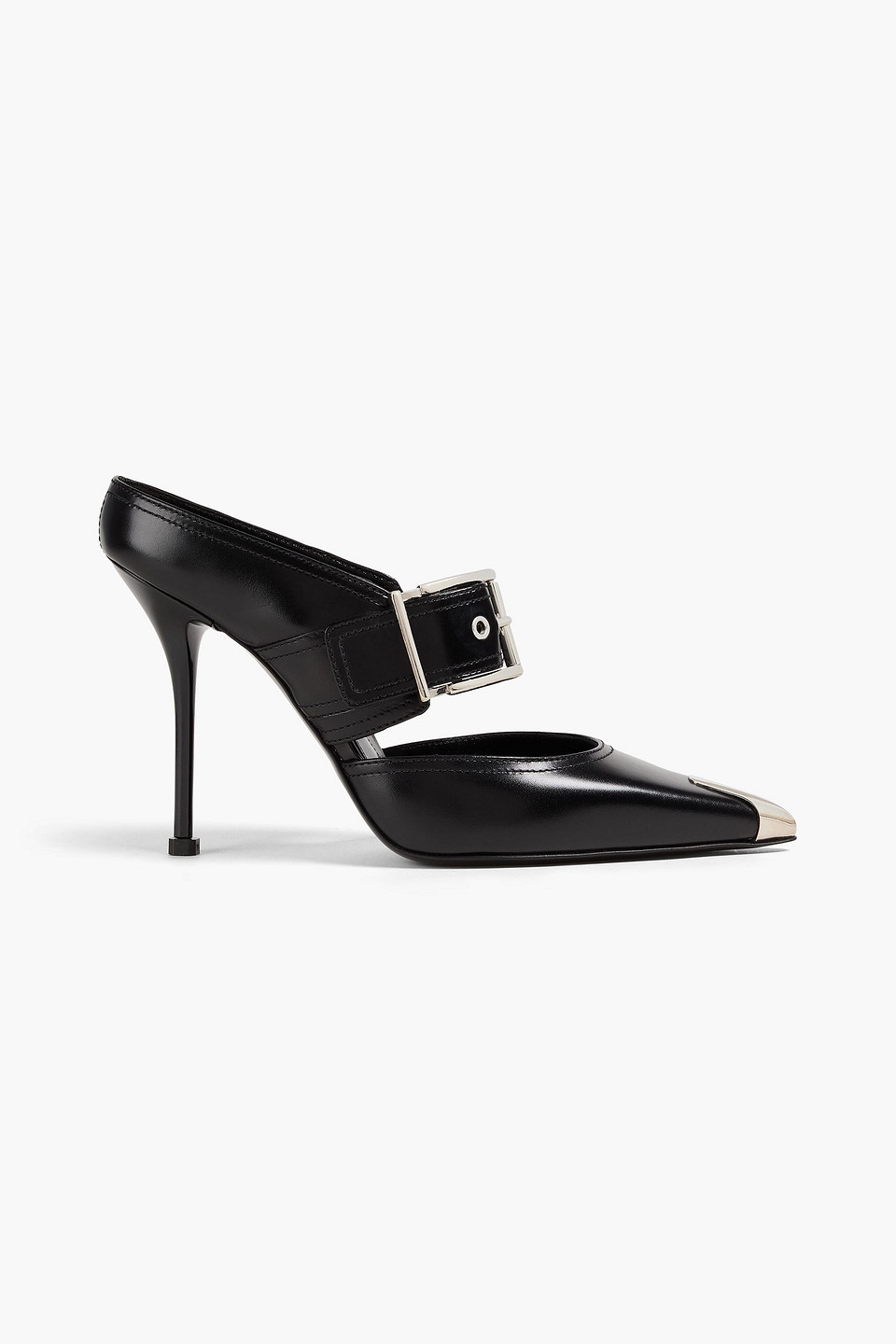 ALEXANDER MCQUEEN EMBELLISHED LEATHER MULES