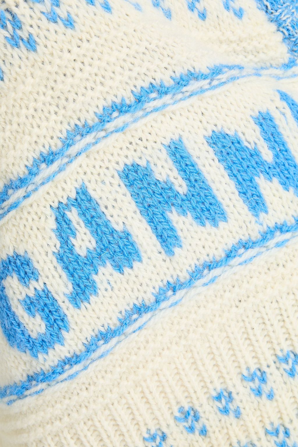 GANNI فيست من الصوف بحبكة إنتارسيا