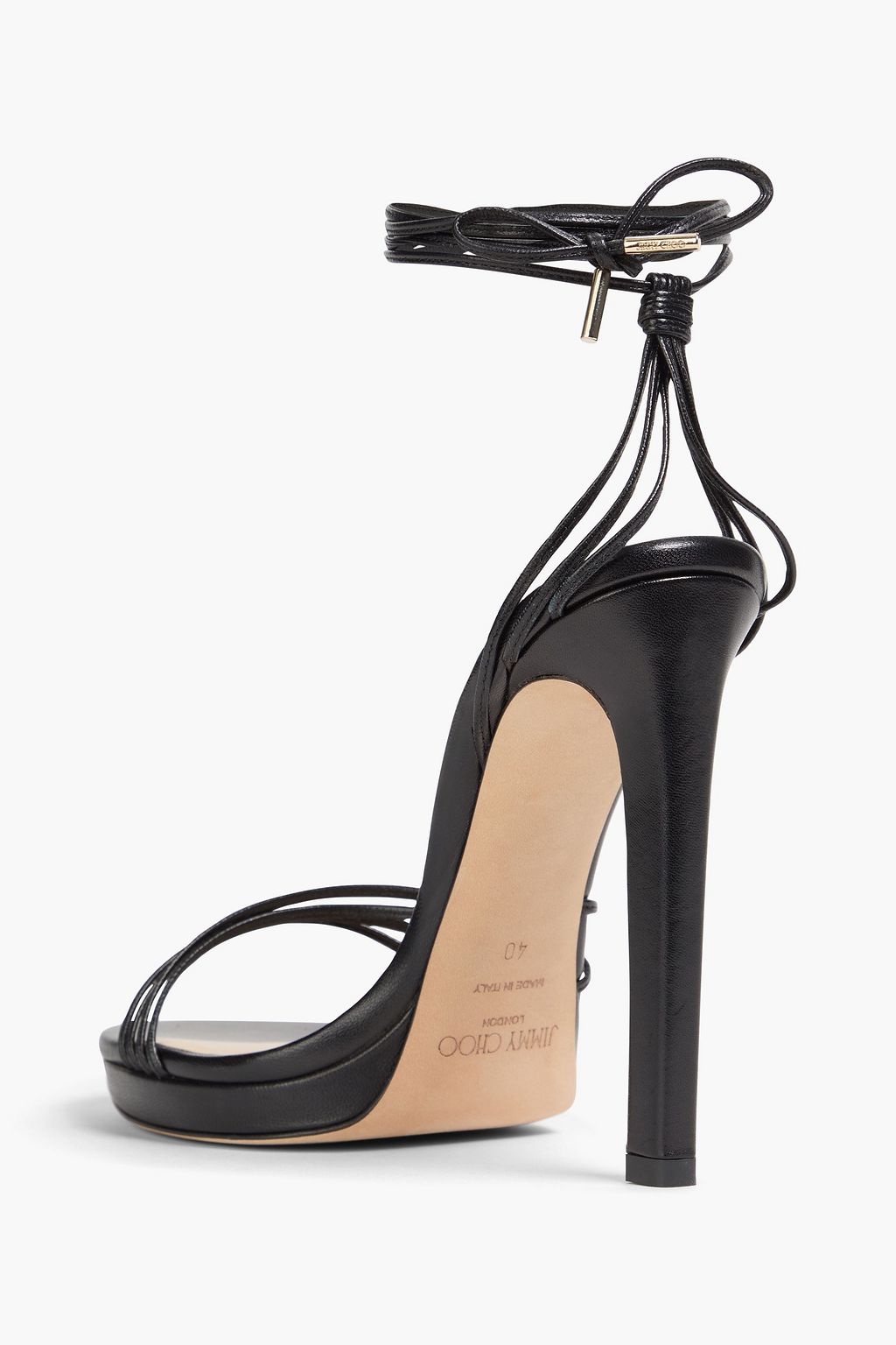JIMMY CHOO صندل بنعل سميك من الجلد