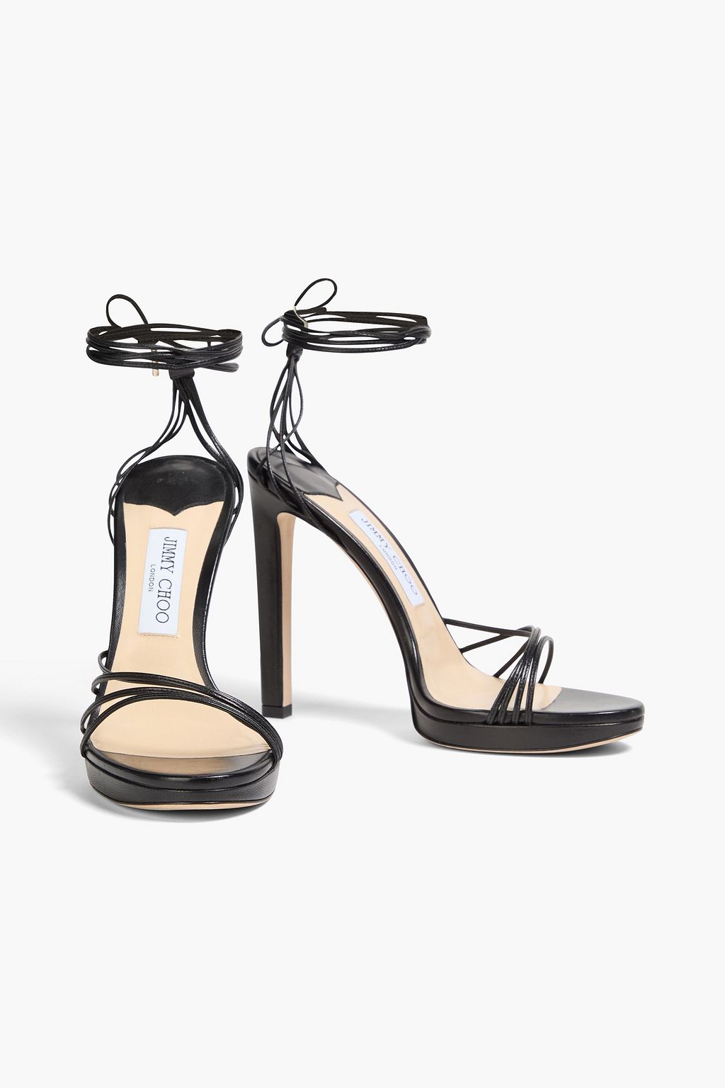 JIMMY CHOO صندل بنعل سميك من الجلد