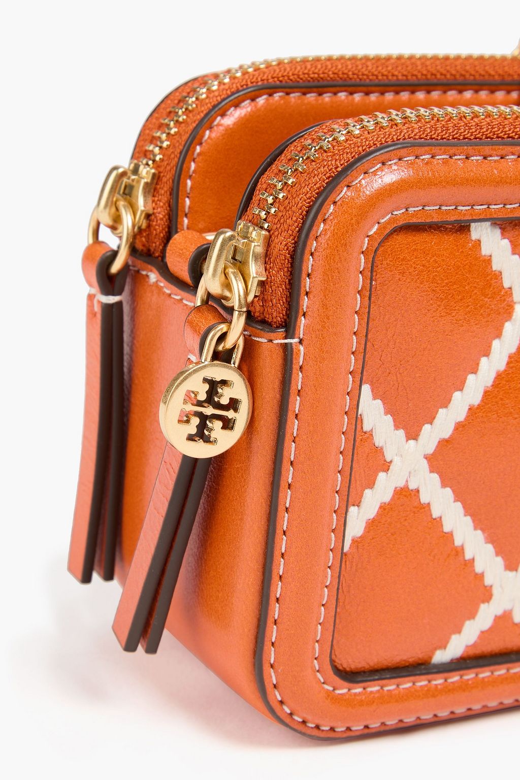 TORY BURCH حقيبة كروس بودي من الجلد اللامع