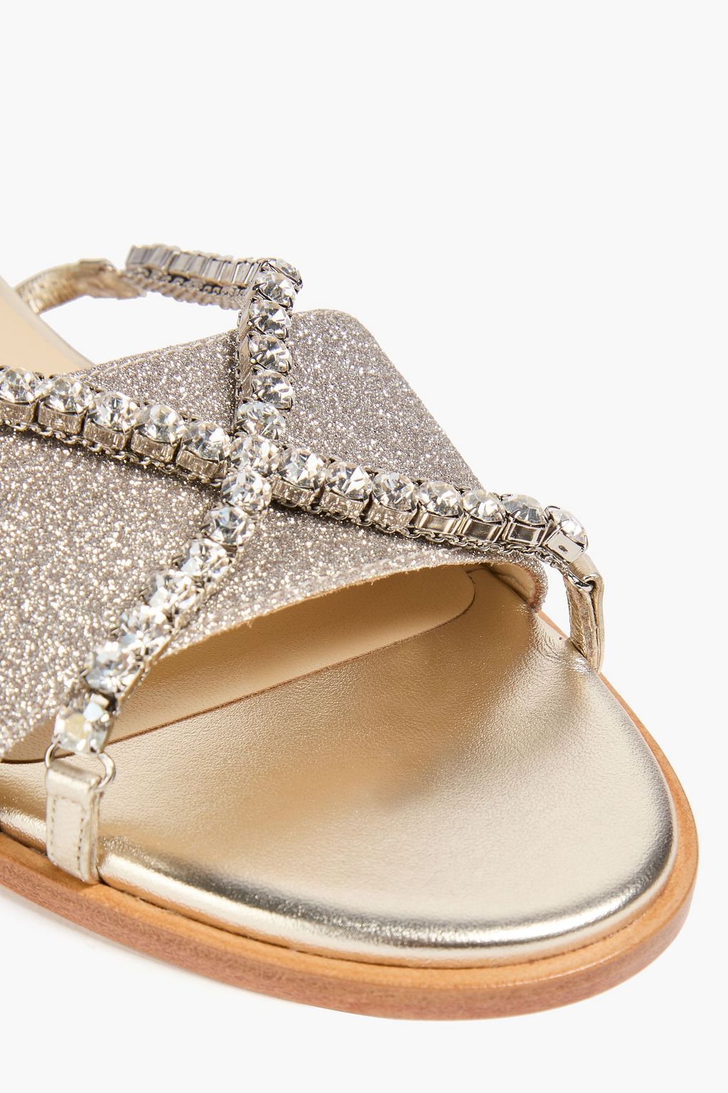 JIMMY CHOO Aadi 織地 サンダル グリッター加工